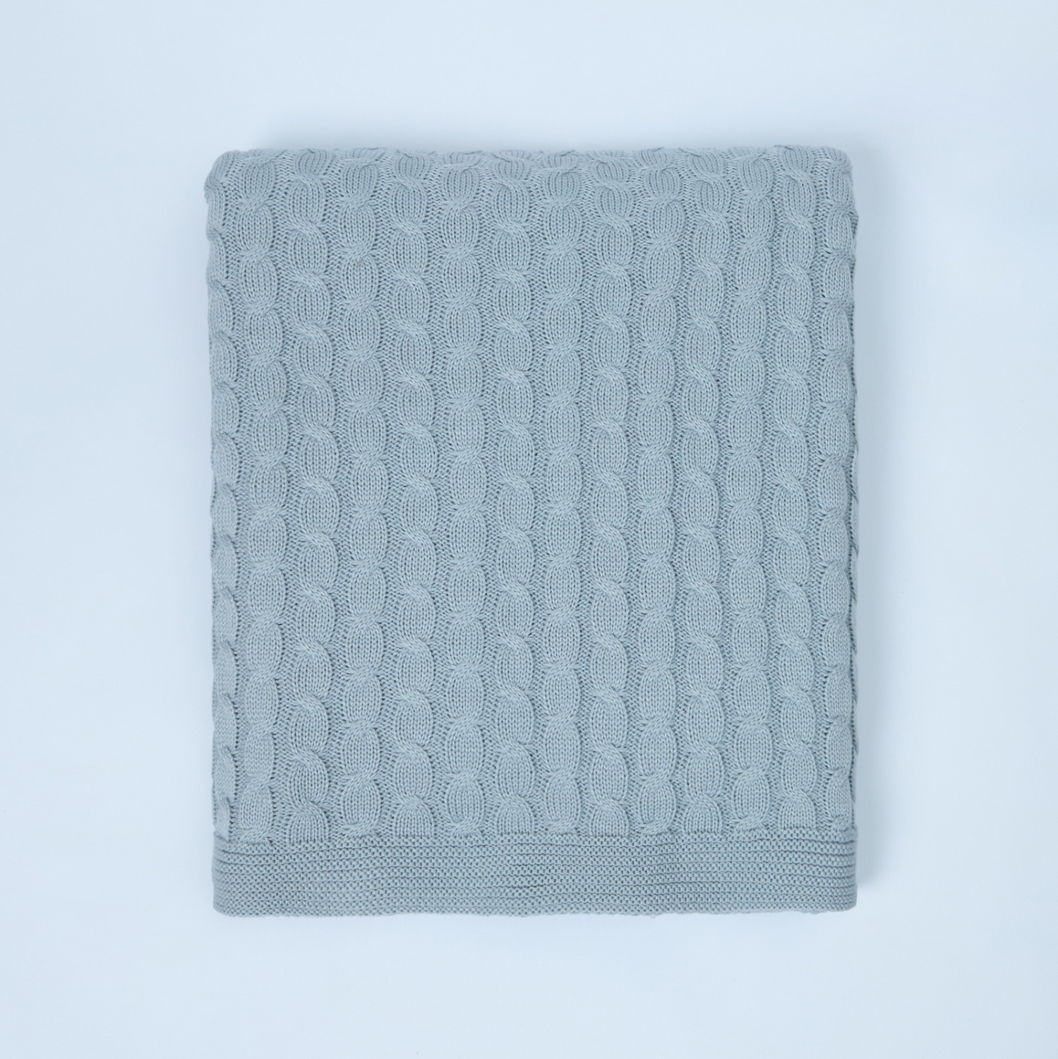 Плед Виллена/Villena, серо-голубой - фото № 3