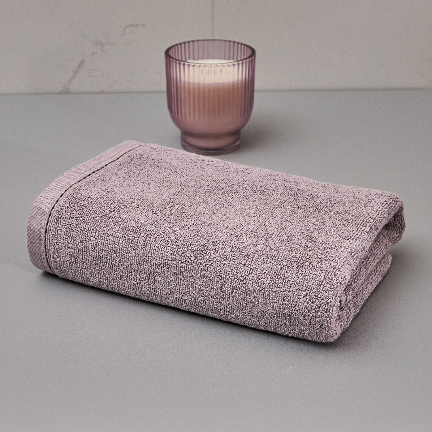 Полотенце махровое Amadeo, сирень - фото № 4