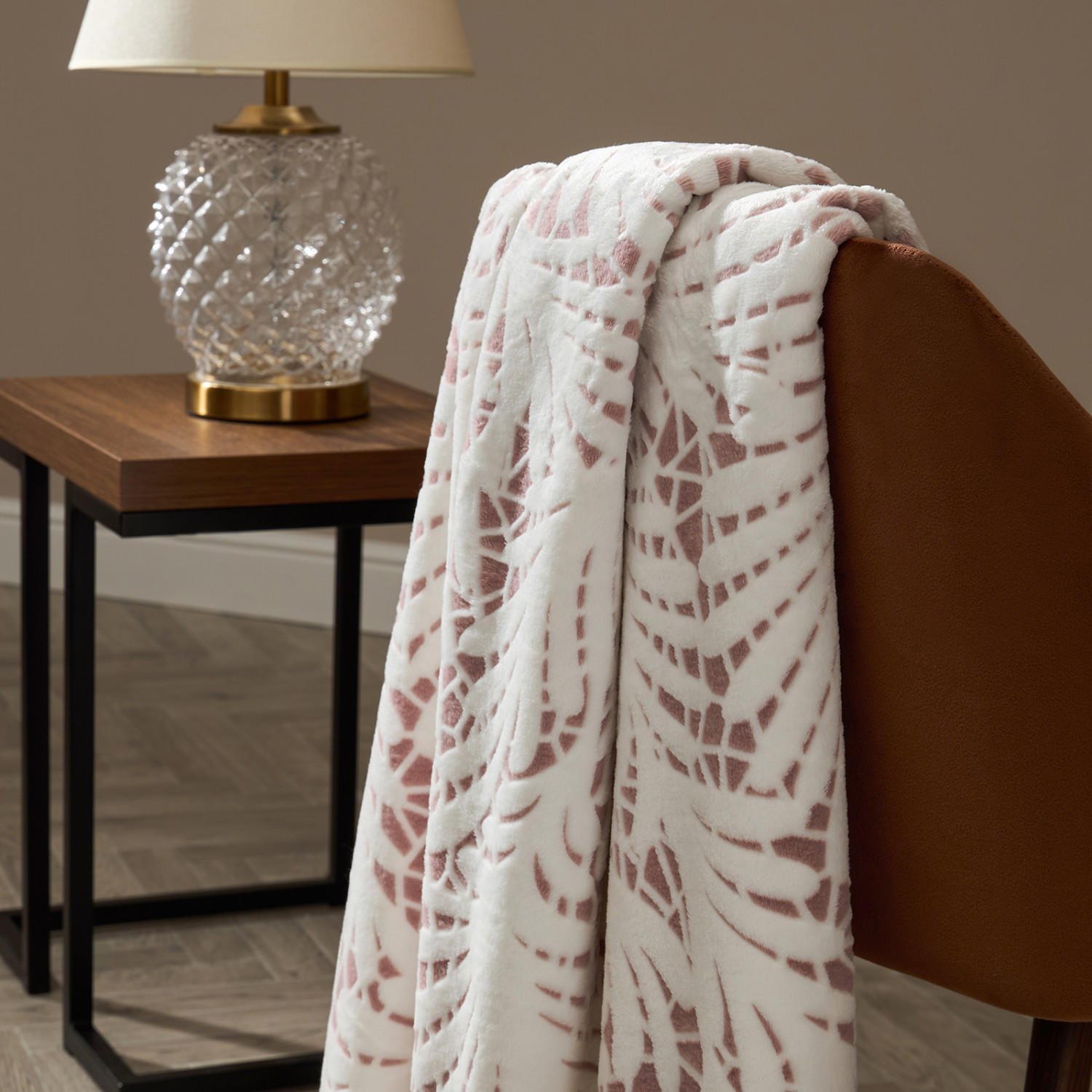 Плед Foliate, розовый