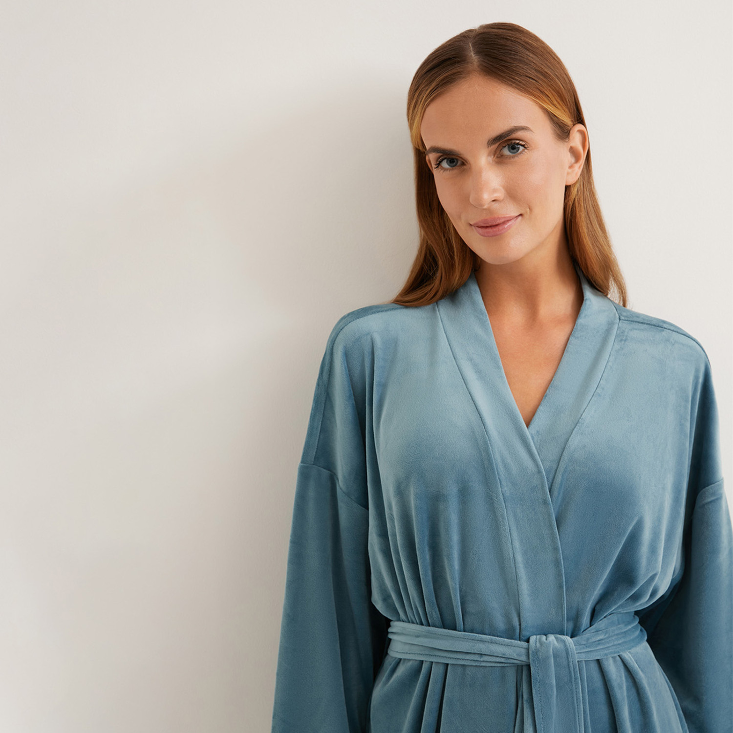 Халат Роскошь/Lusso, голубой - фото № 8