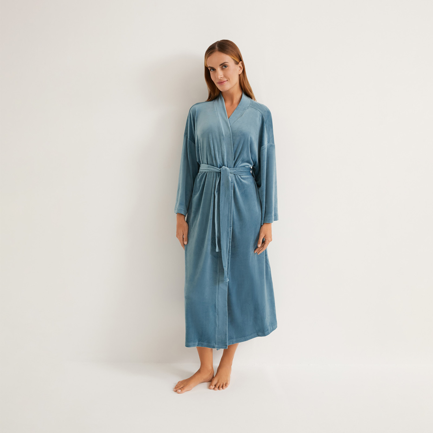 Халат Роскошь/Lusso, голубой - фото № 2