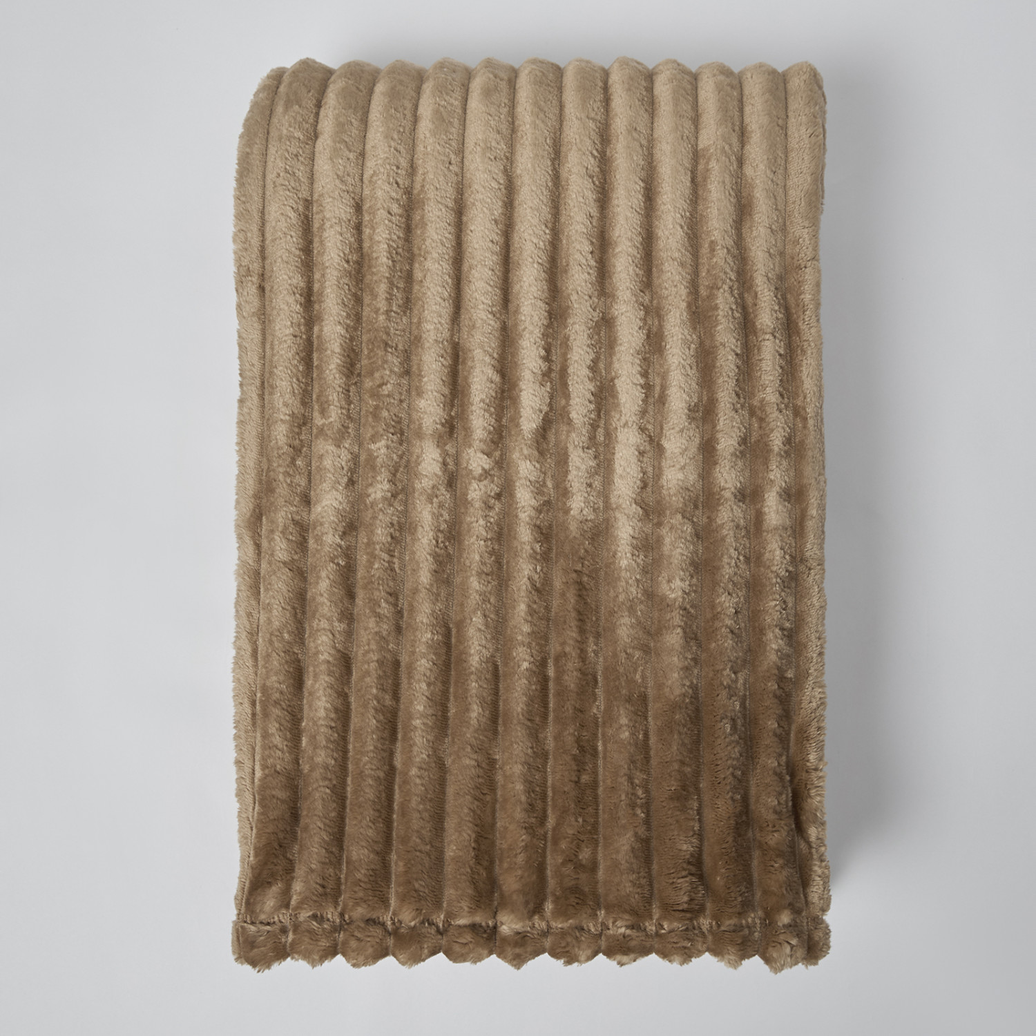 Плед Soft strip, коричневый - фото № 2