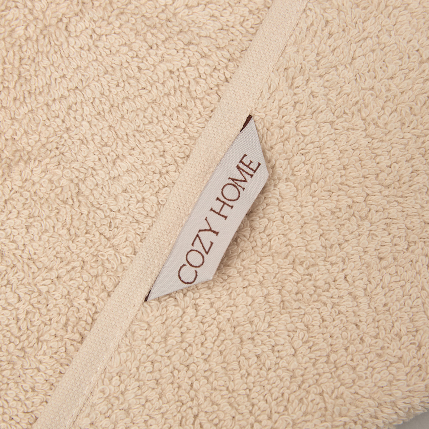 Полотенце махровое Urbano, кремовое - фото № 6