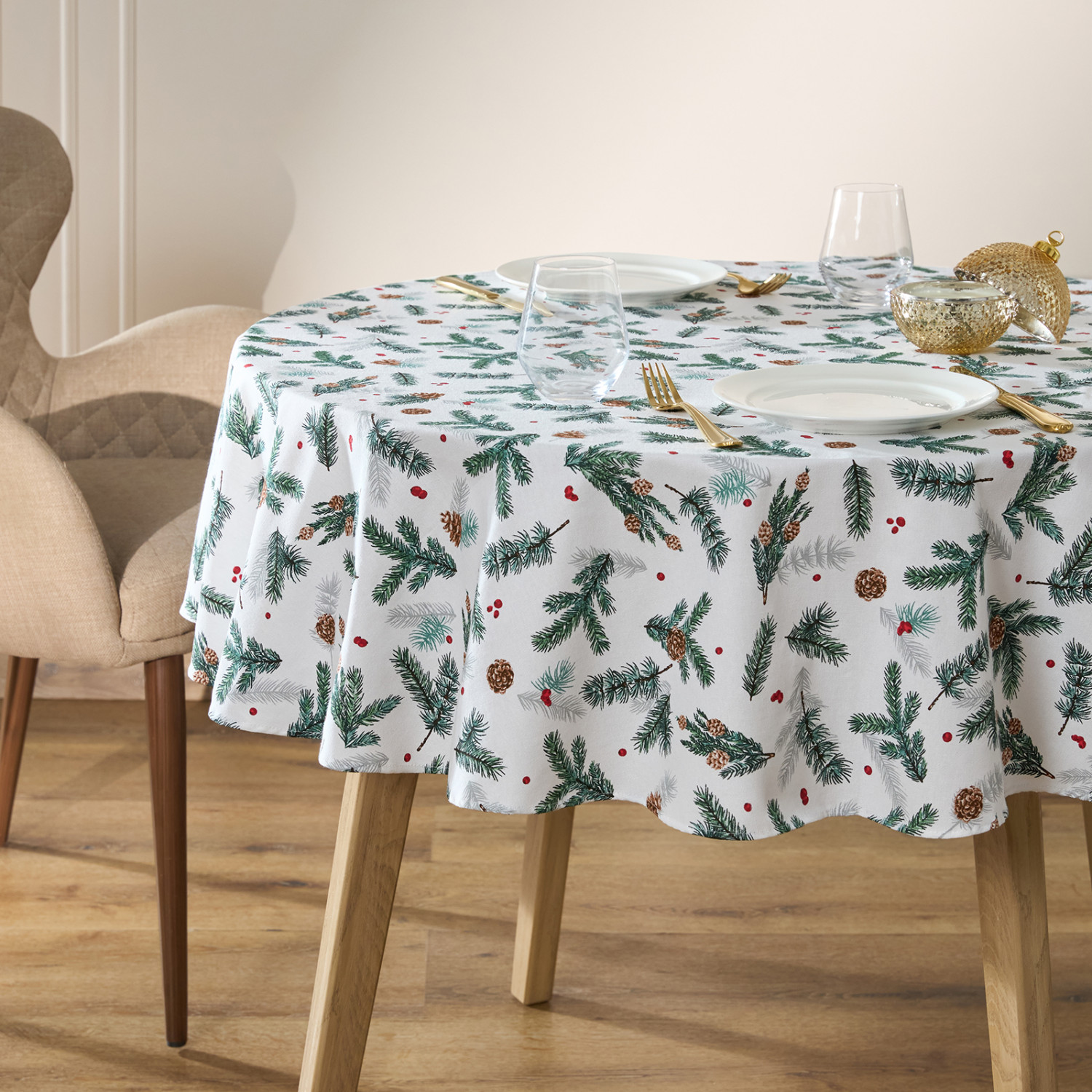 Скатерть круглая Елка/Christmas tree