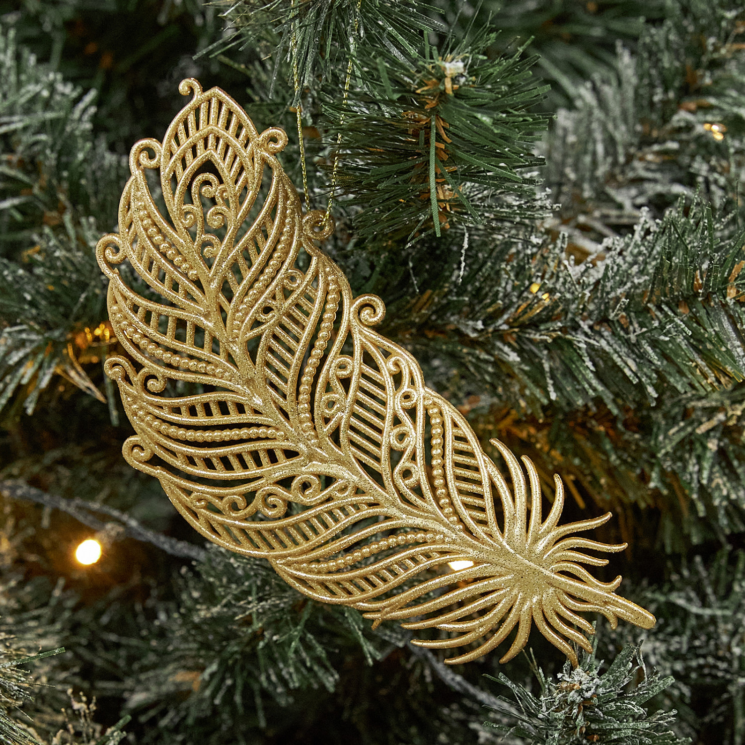 Подвесная декорация Piuma, золотая - фото № 2