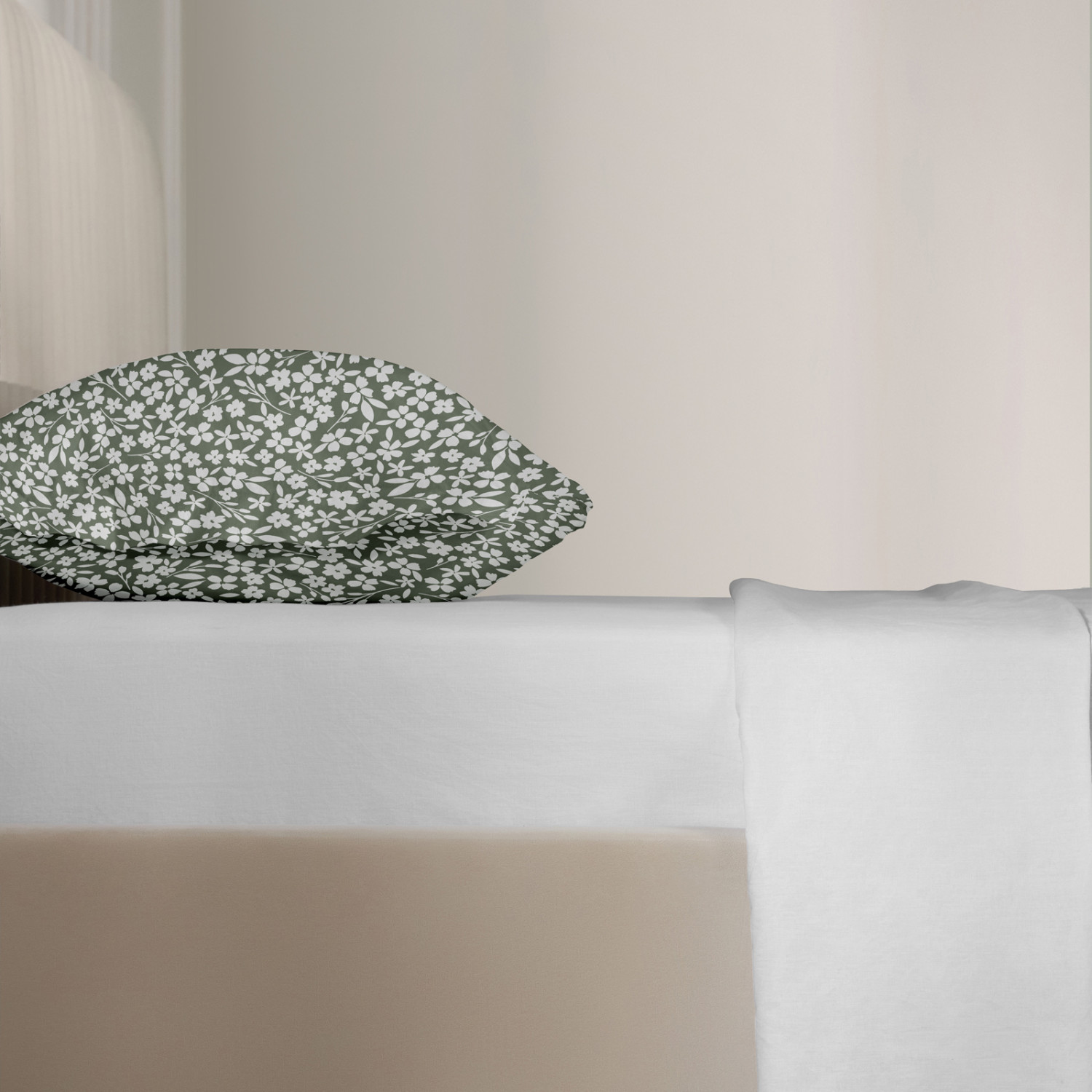 Комплект наволочек Нефрит (цветы) с ушками - фото № 2