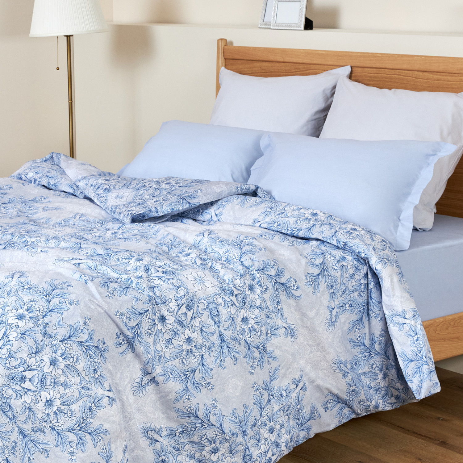 Постельное белье Венетто/Venetto, голубое - фото № 5