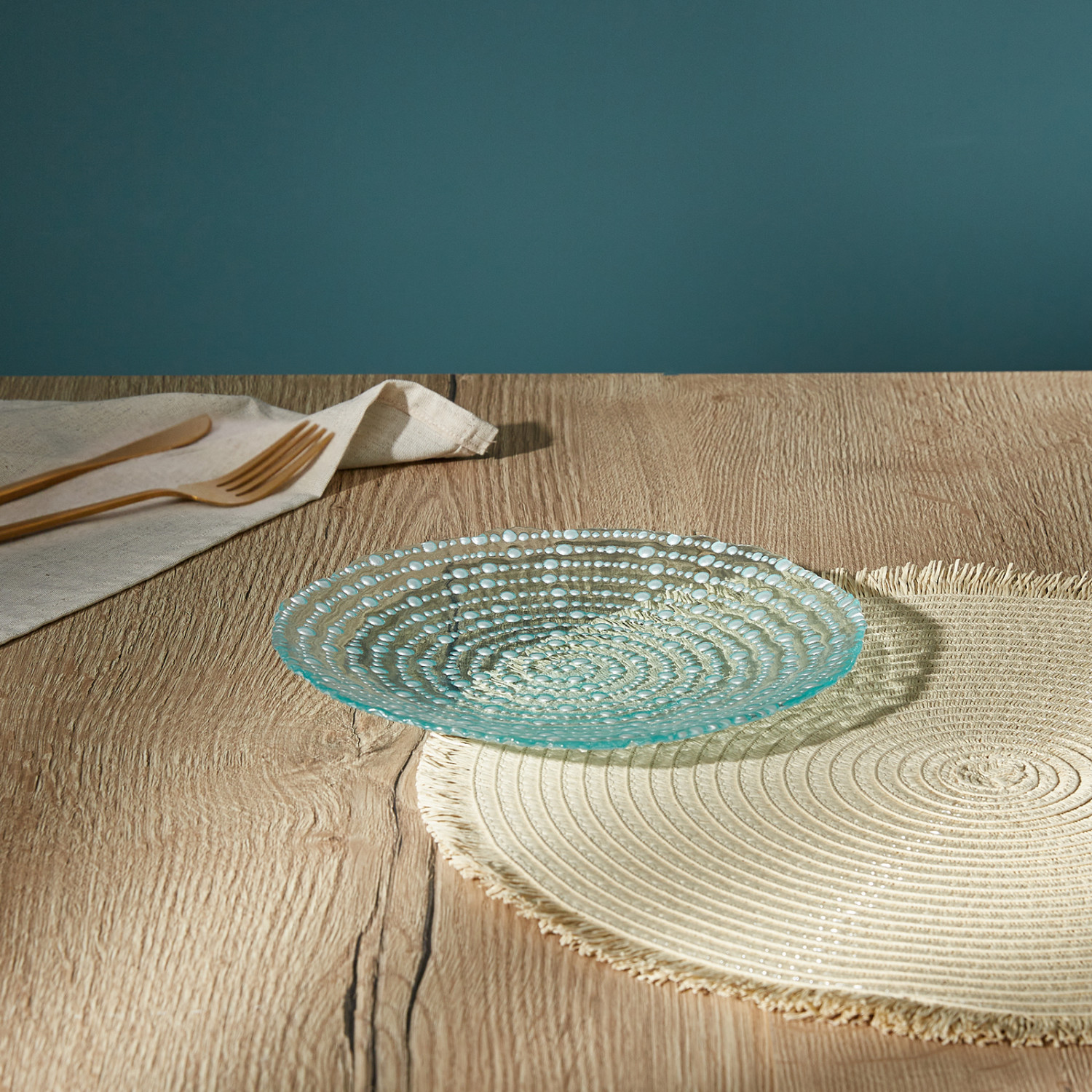 Тарелка Alta marea, бирюза - фото № 2