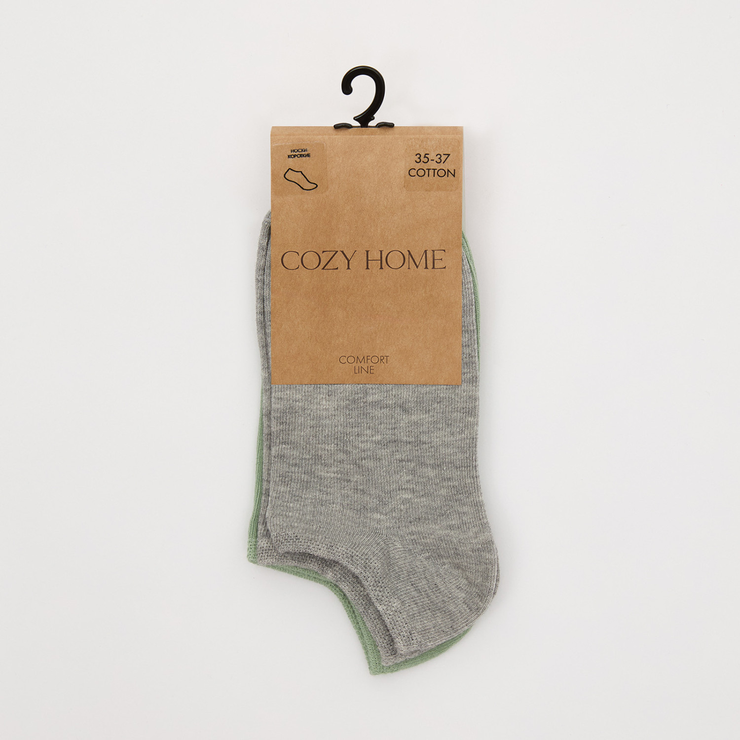 Носки Сиена, серые/зеленые - фото № 3