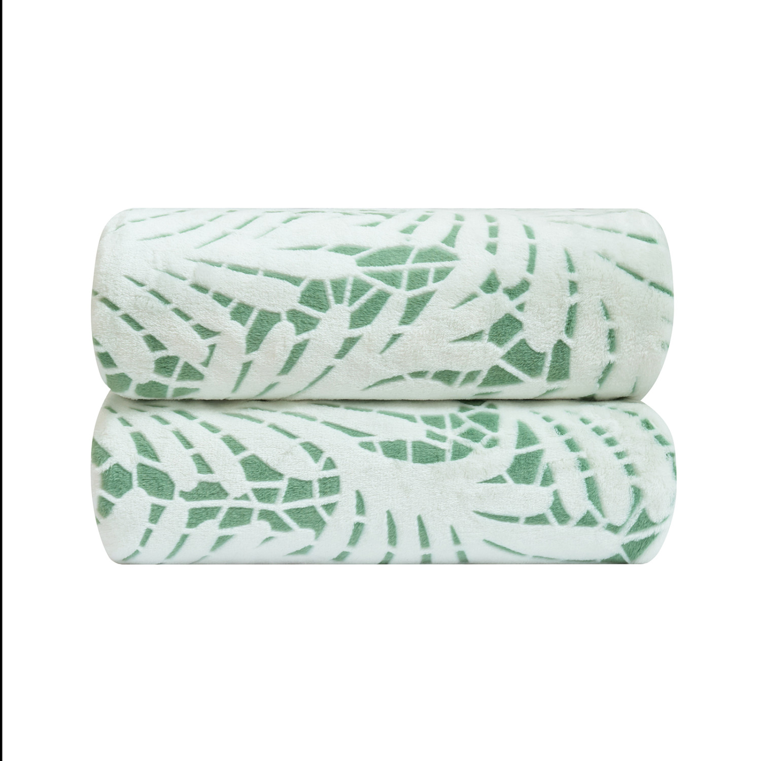 Плед Foliate, зеленый - фото № 9