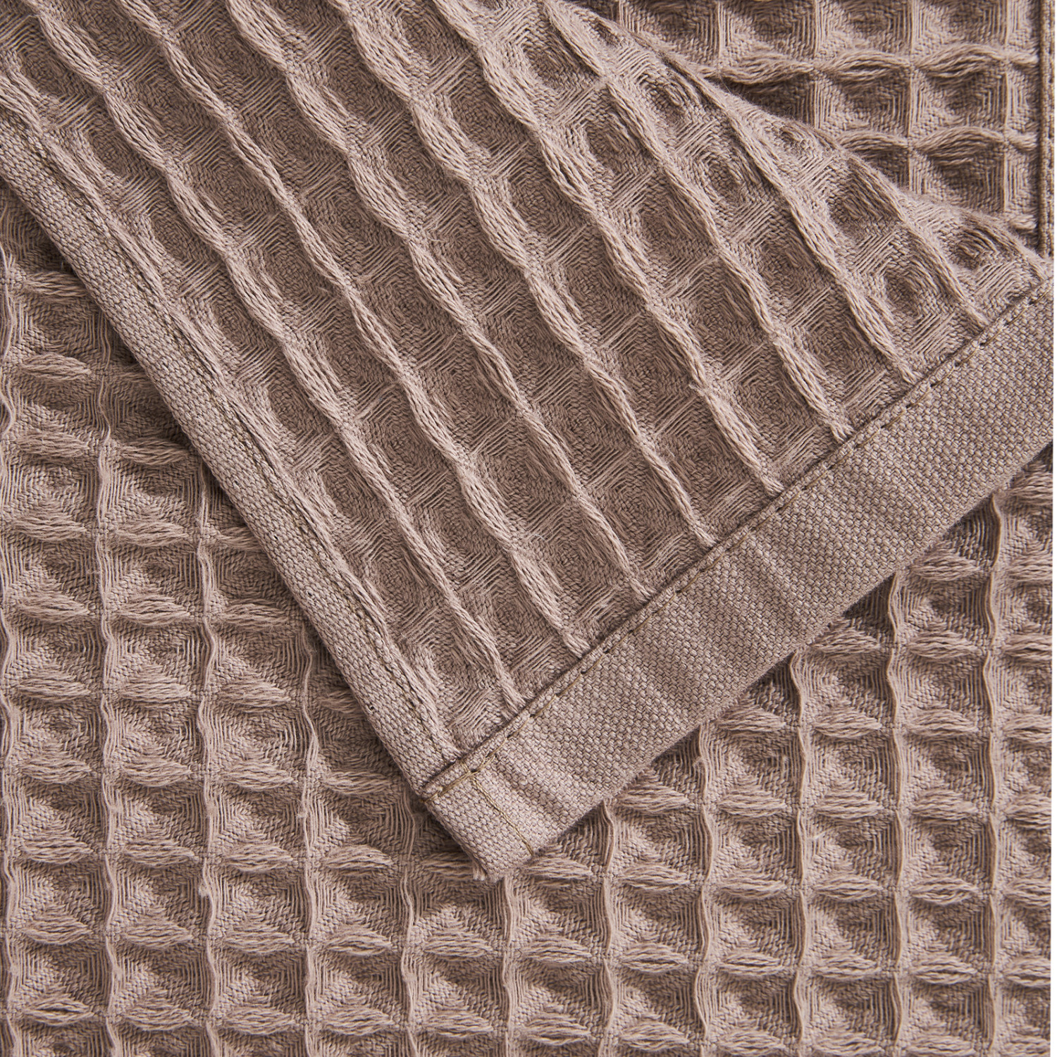 Полотенце вафельное Lorgo, коричневое - фото № 6