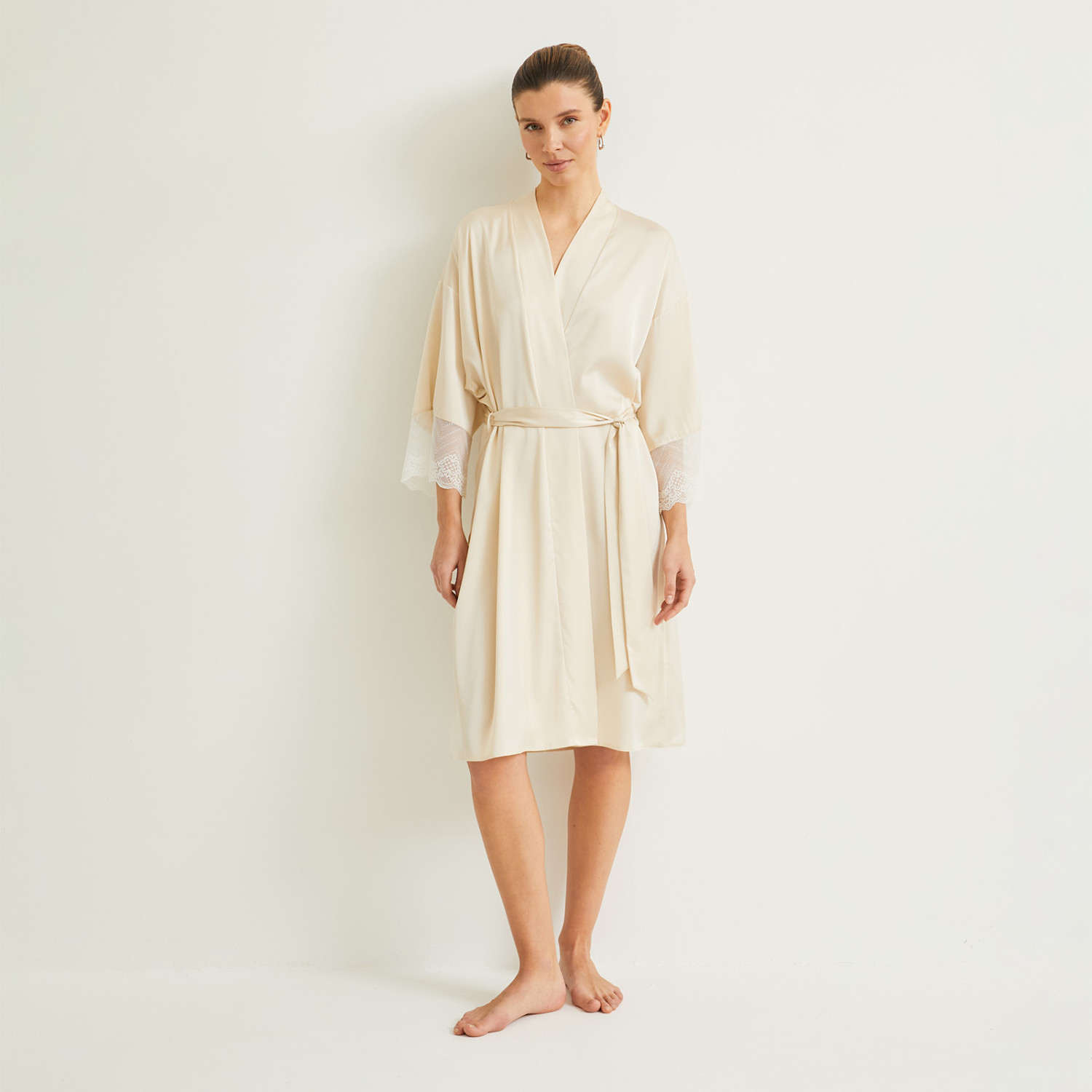Халат Алисма/Alisma, экрю - фото № 3