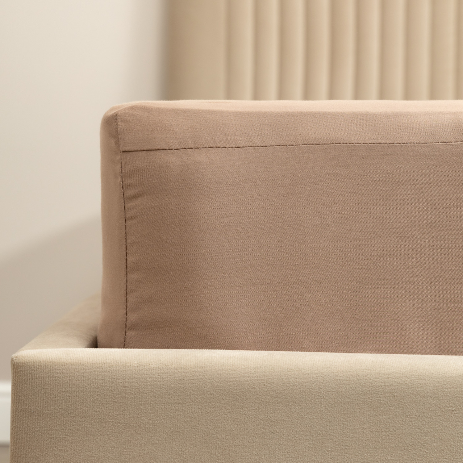 Простыня на резинке Миндаль/Almond - фото № 2