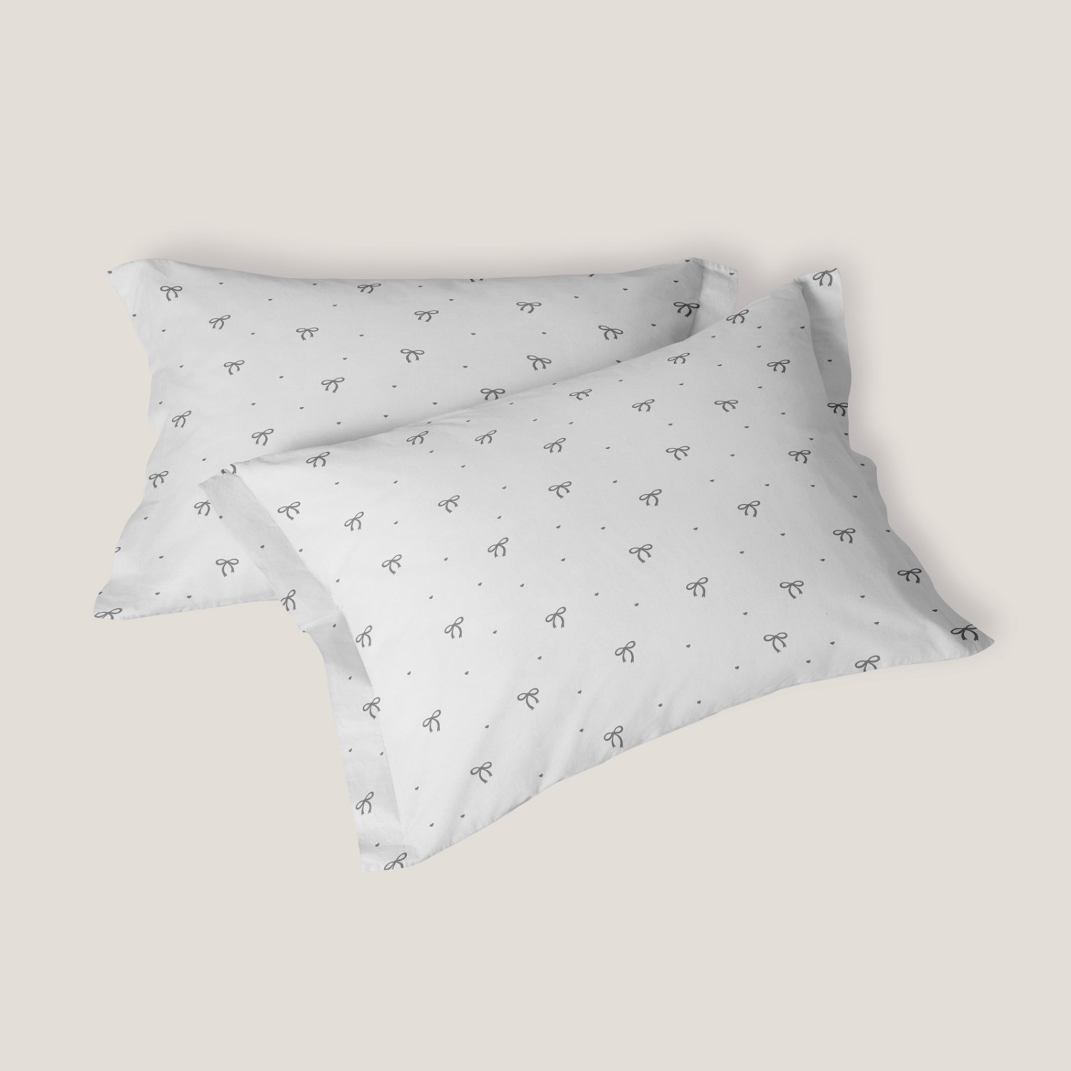 Комплект наволочек Графитовый бант с ушками - фото № 3
