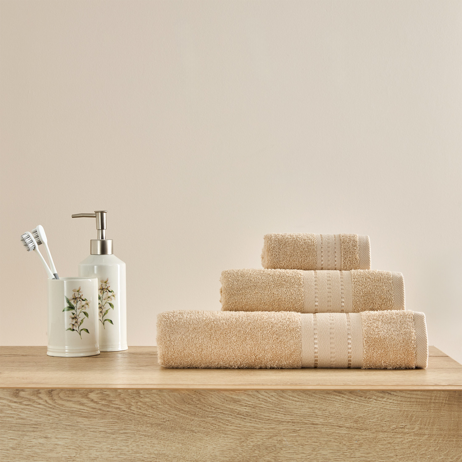 Полотенце махровое Базена/Basena, кремовое - фото № 7