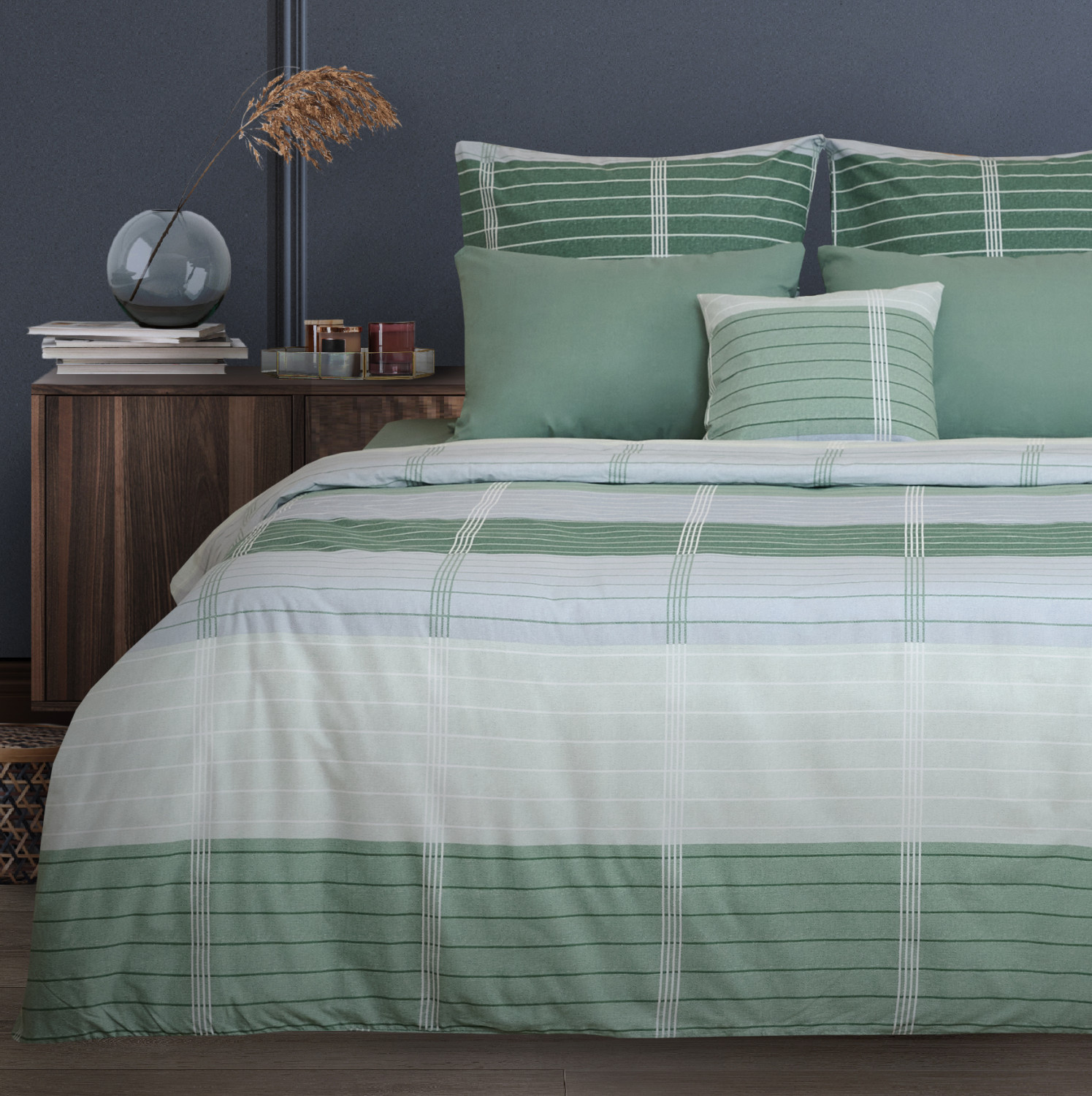 Постельное белье Merino, зеленое