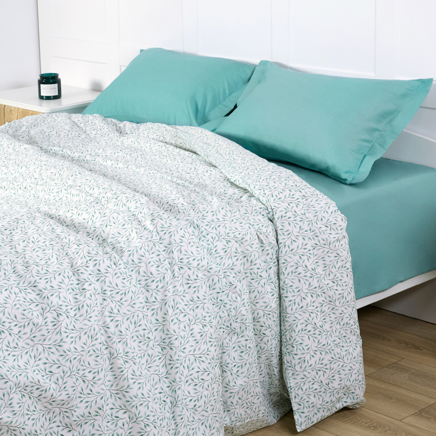 Пододеяльник Foglio, голубой - фото № 3