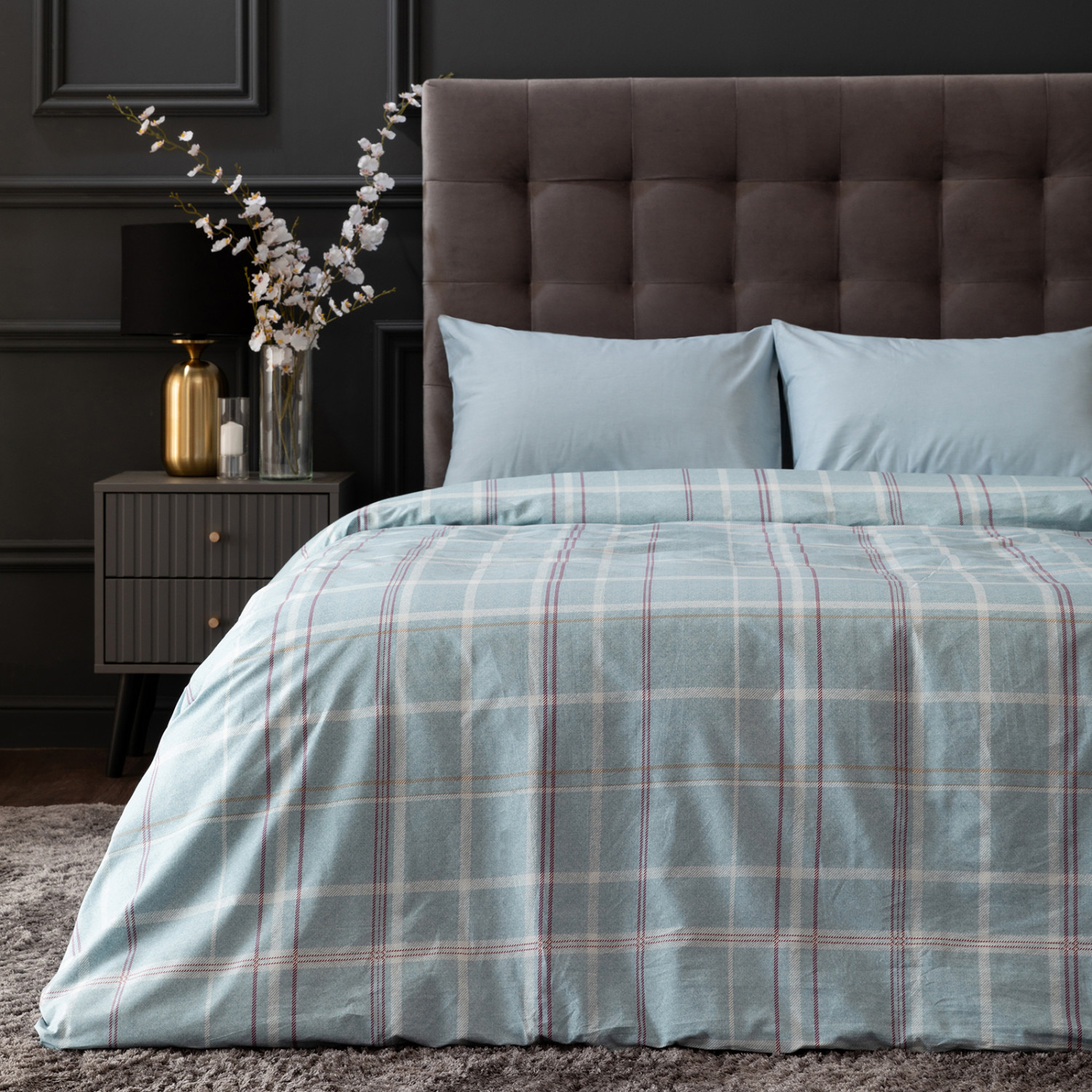 Постельное белье Rigoroso, голубое - фото № 6