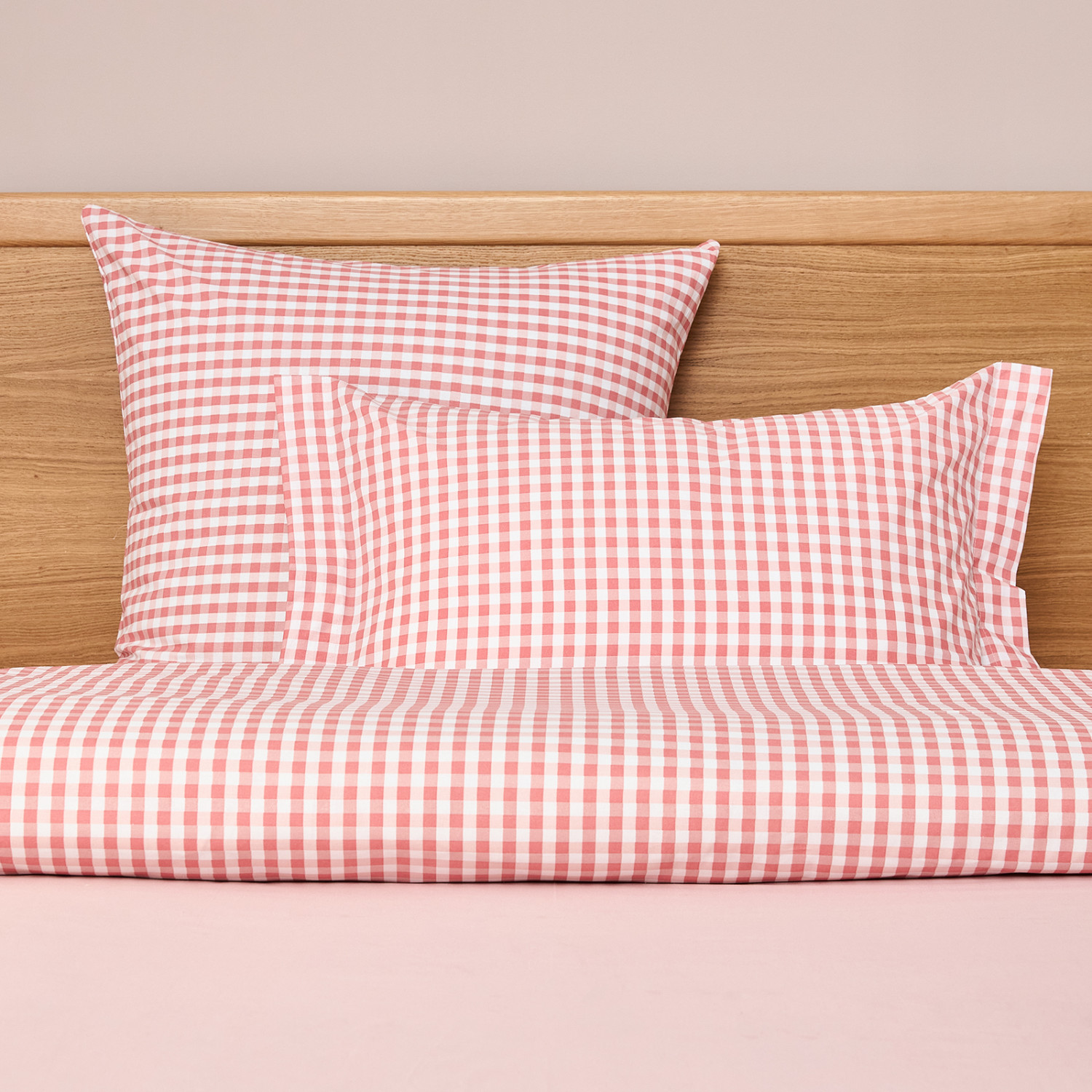 Постельное белье полукомплект Vichy, кораллово-розовое - фото № 8