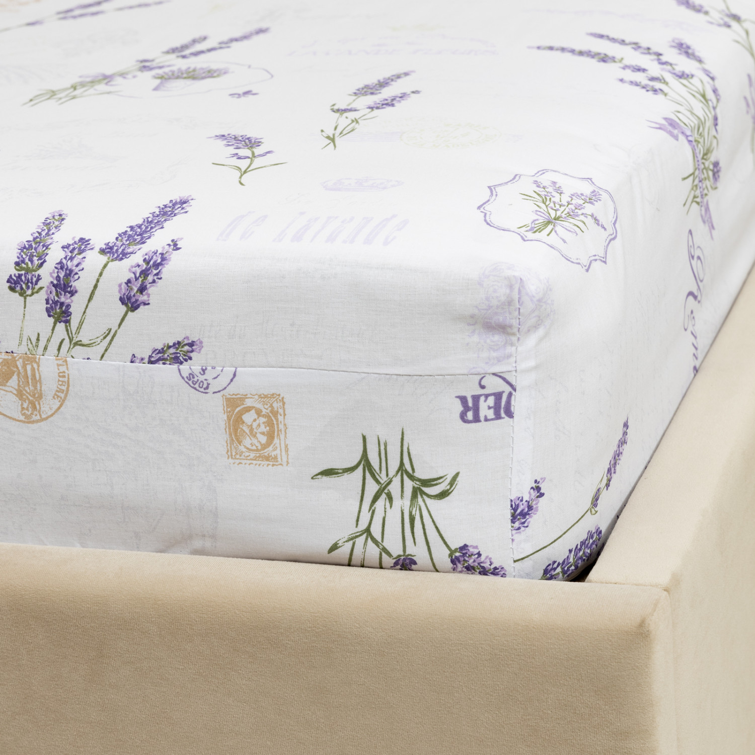 Простыня на резинке Лаванда, лаванда