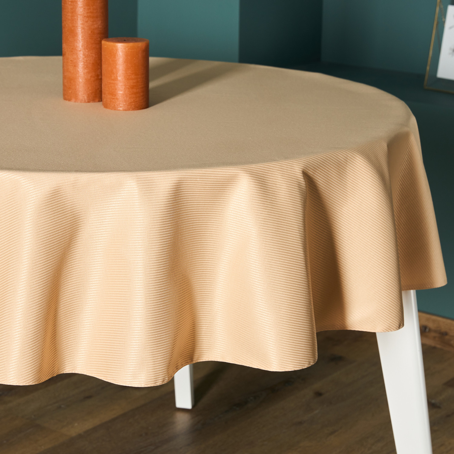 Скатерть круглая Golden ecru - фото № 2