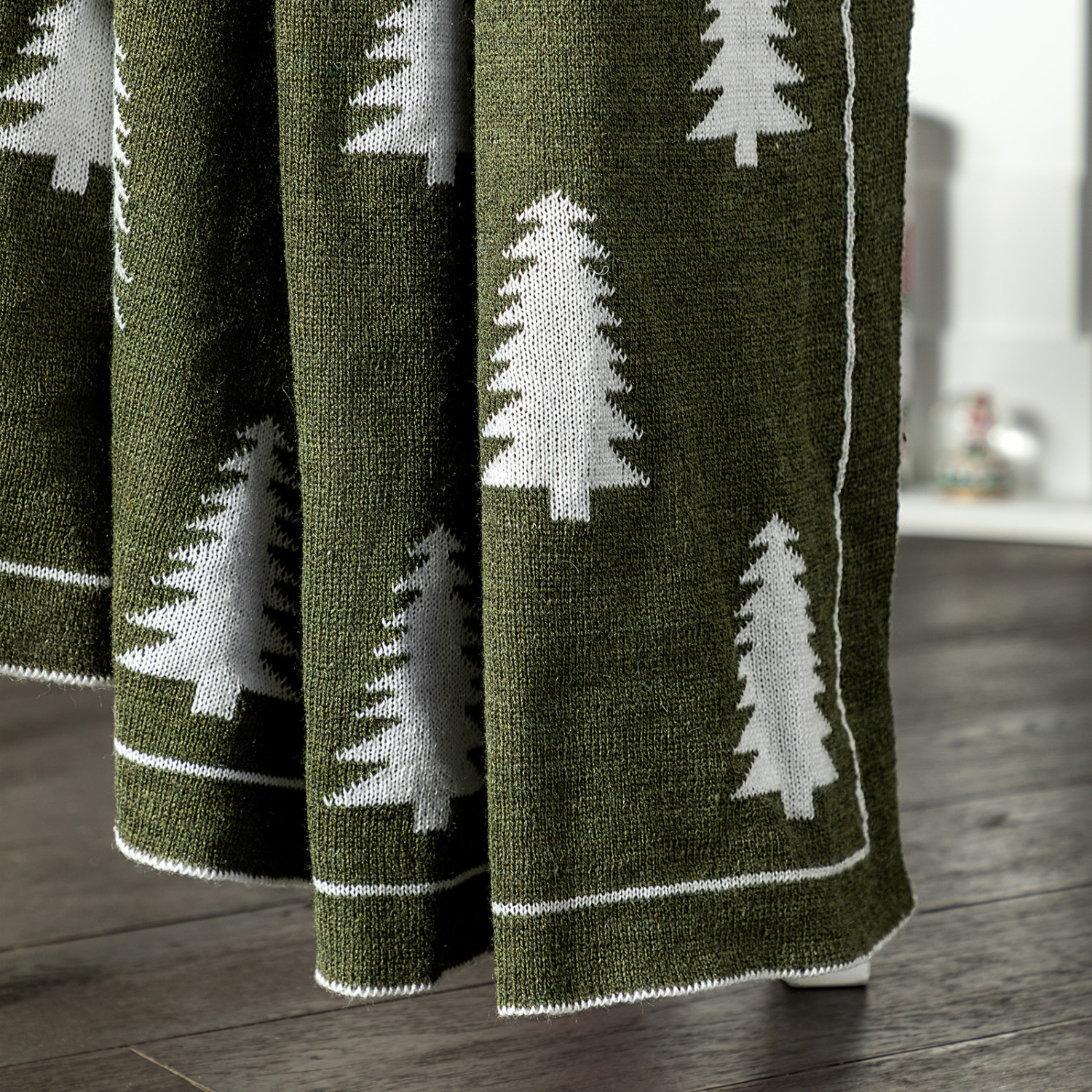 Плед Abete rosso, зеленый - фото № 3