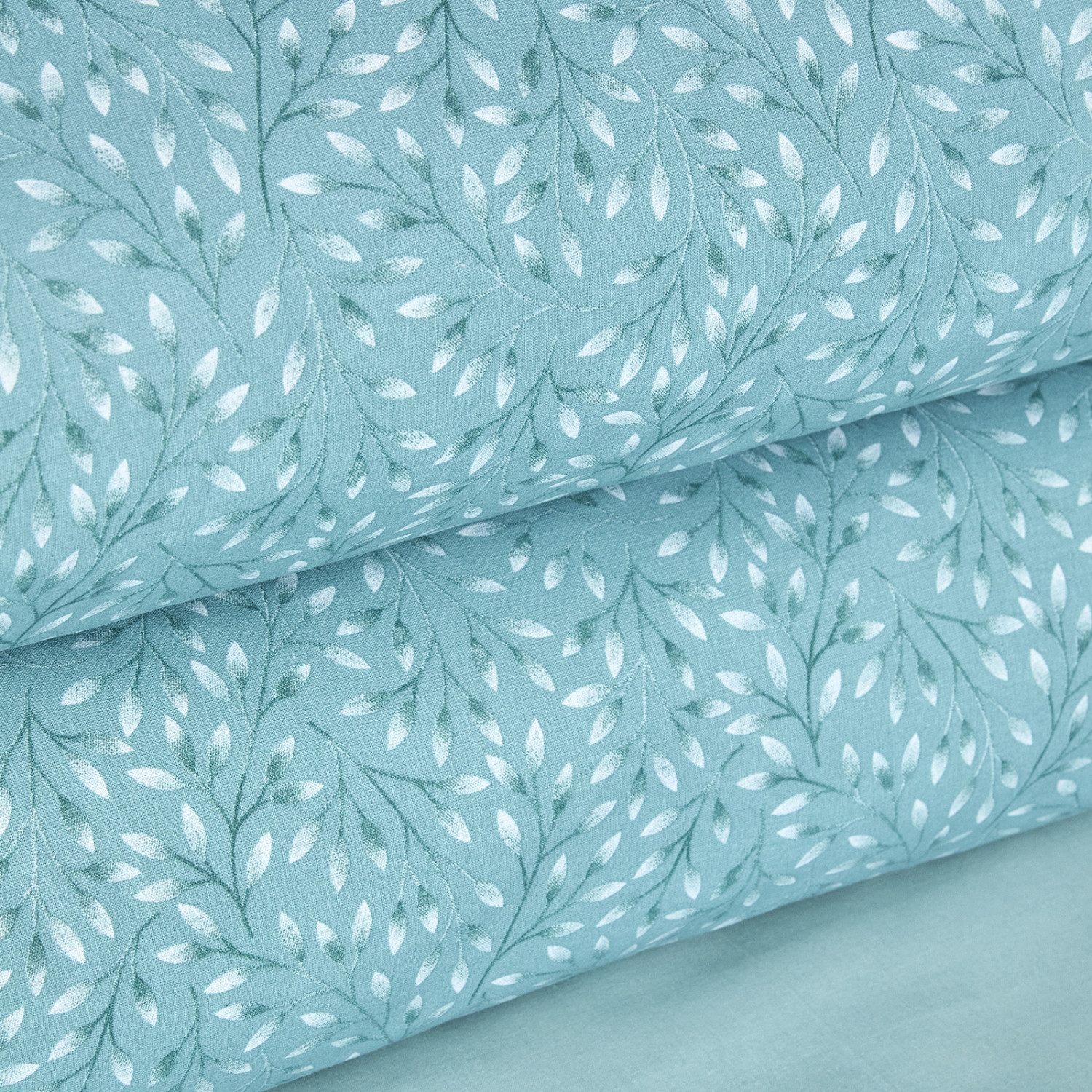 Пододеяльник Foglio, бирюза - фото № 2