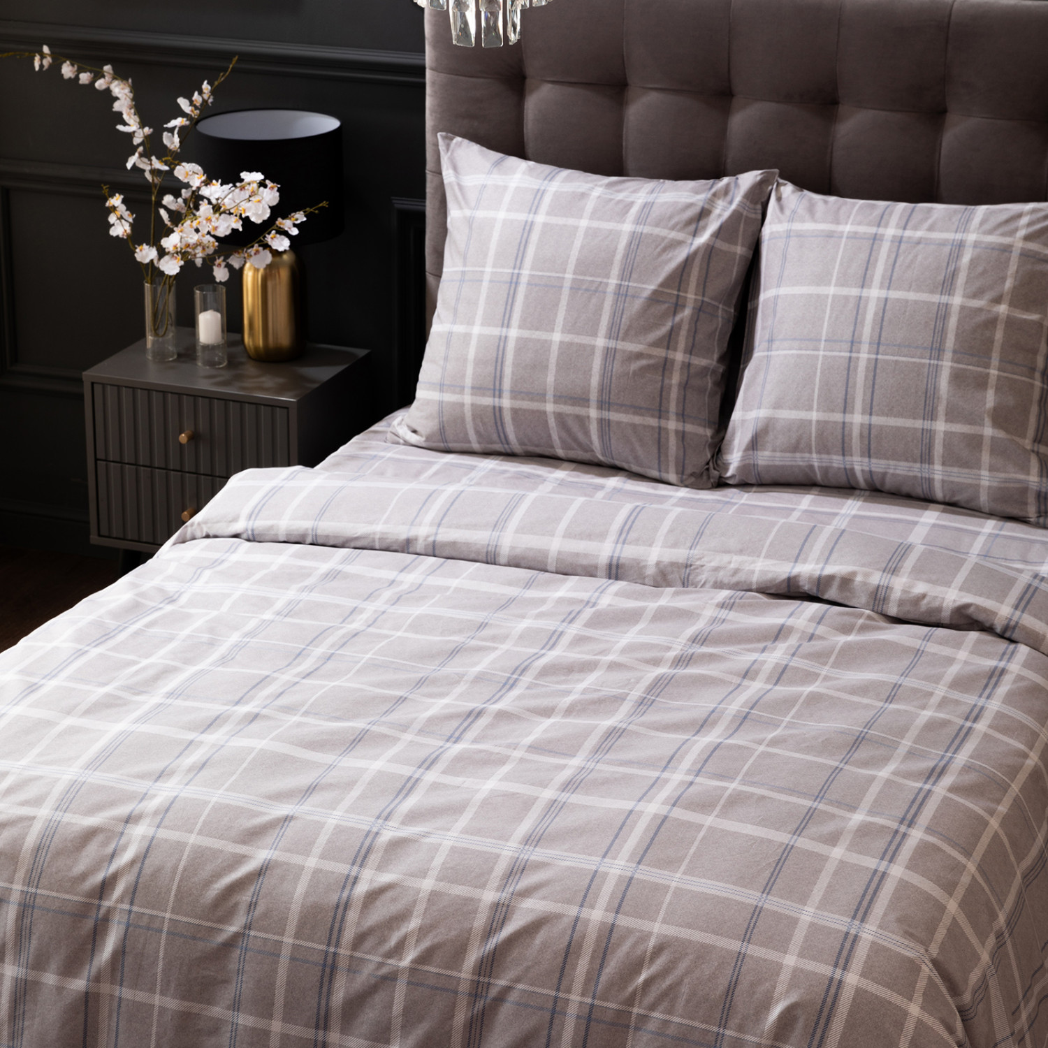 Постельное белье Rigoroso, серое - фото № 11