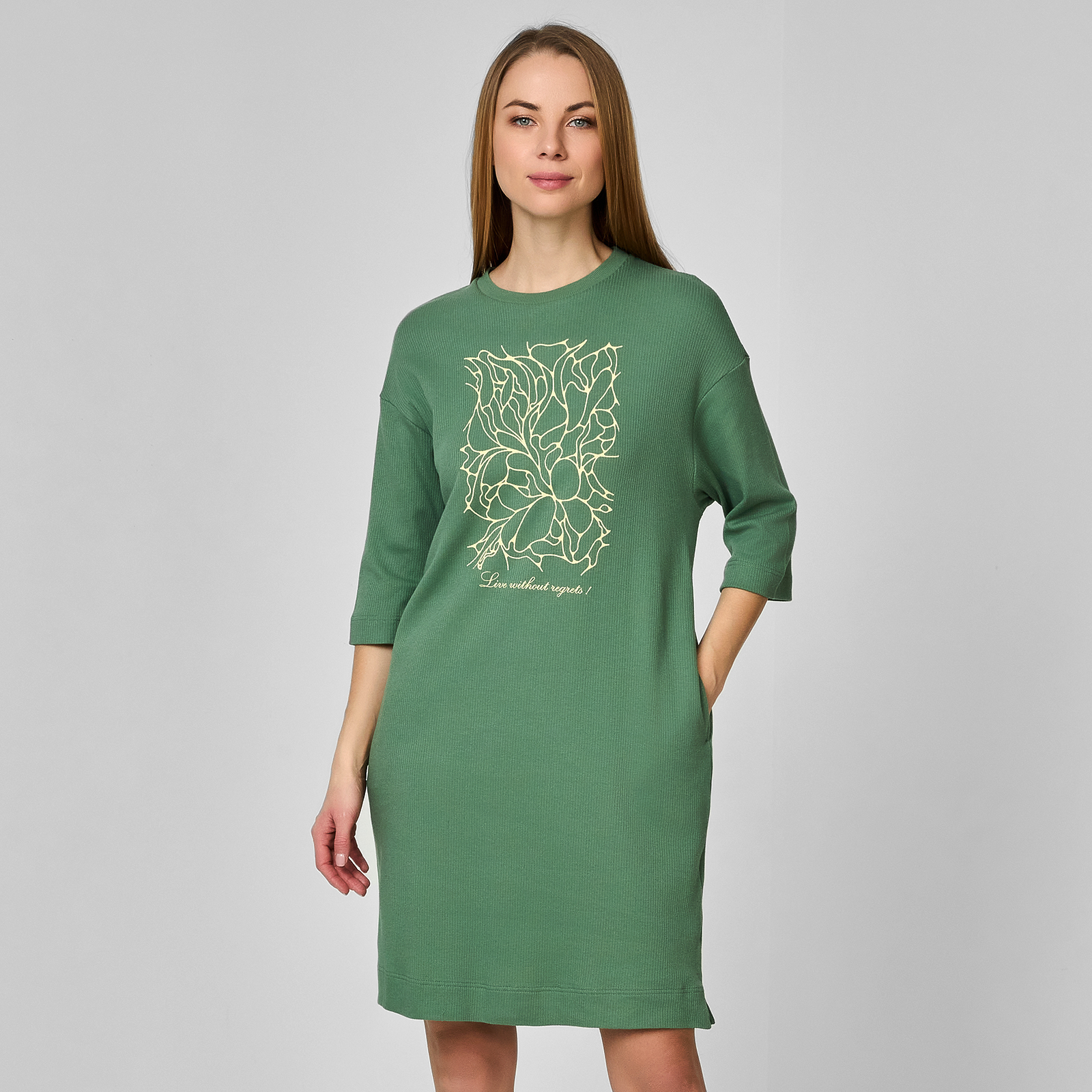 Туника Autumn, зеленая CozyHome, цвет зеленый, размер 54 - фото 1