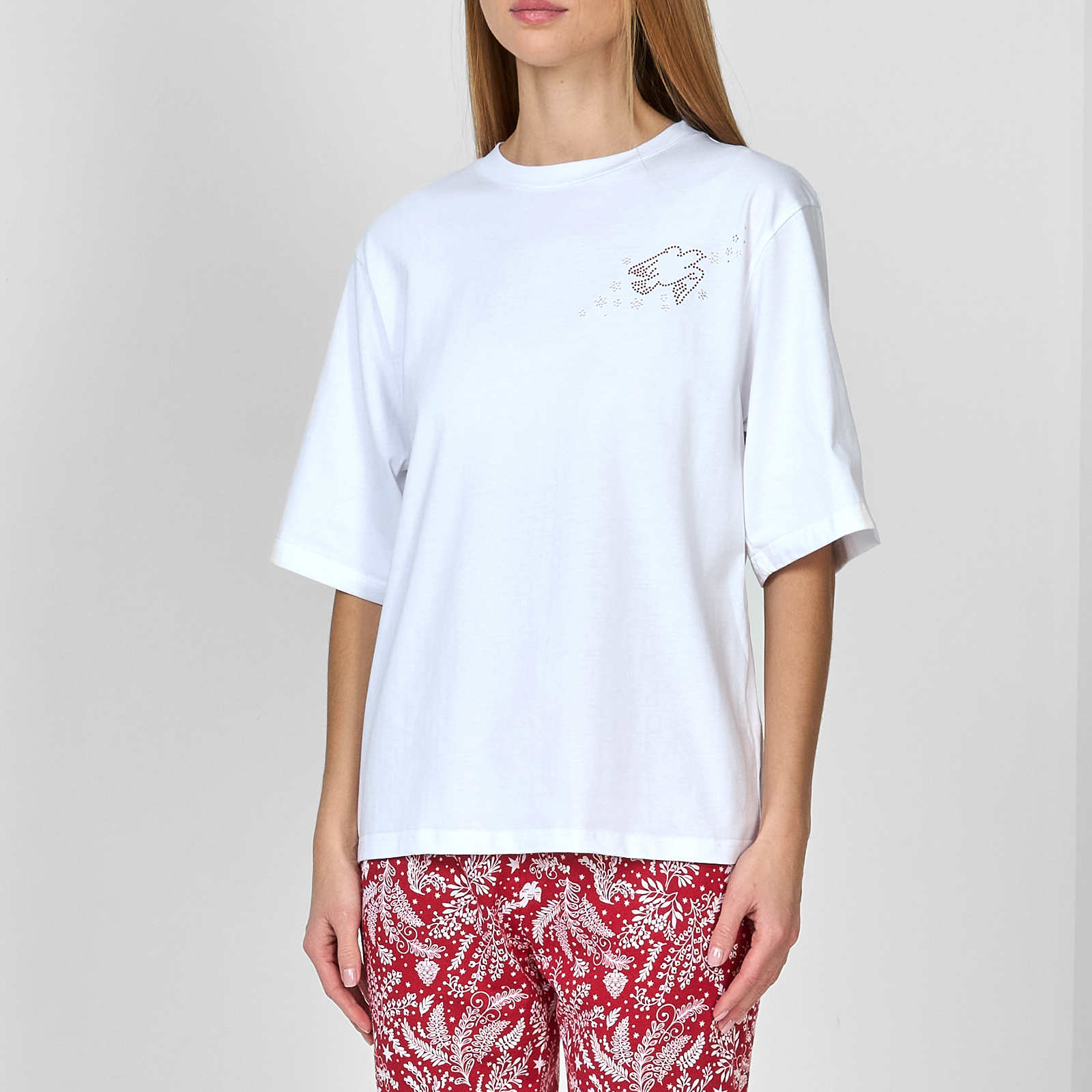 Пижама Massimo CozyHome, цвет белый/красный, размер 46-48 - фото 3