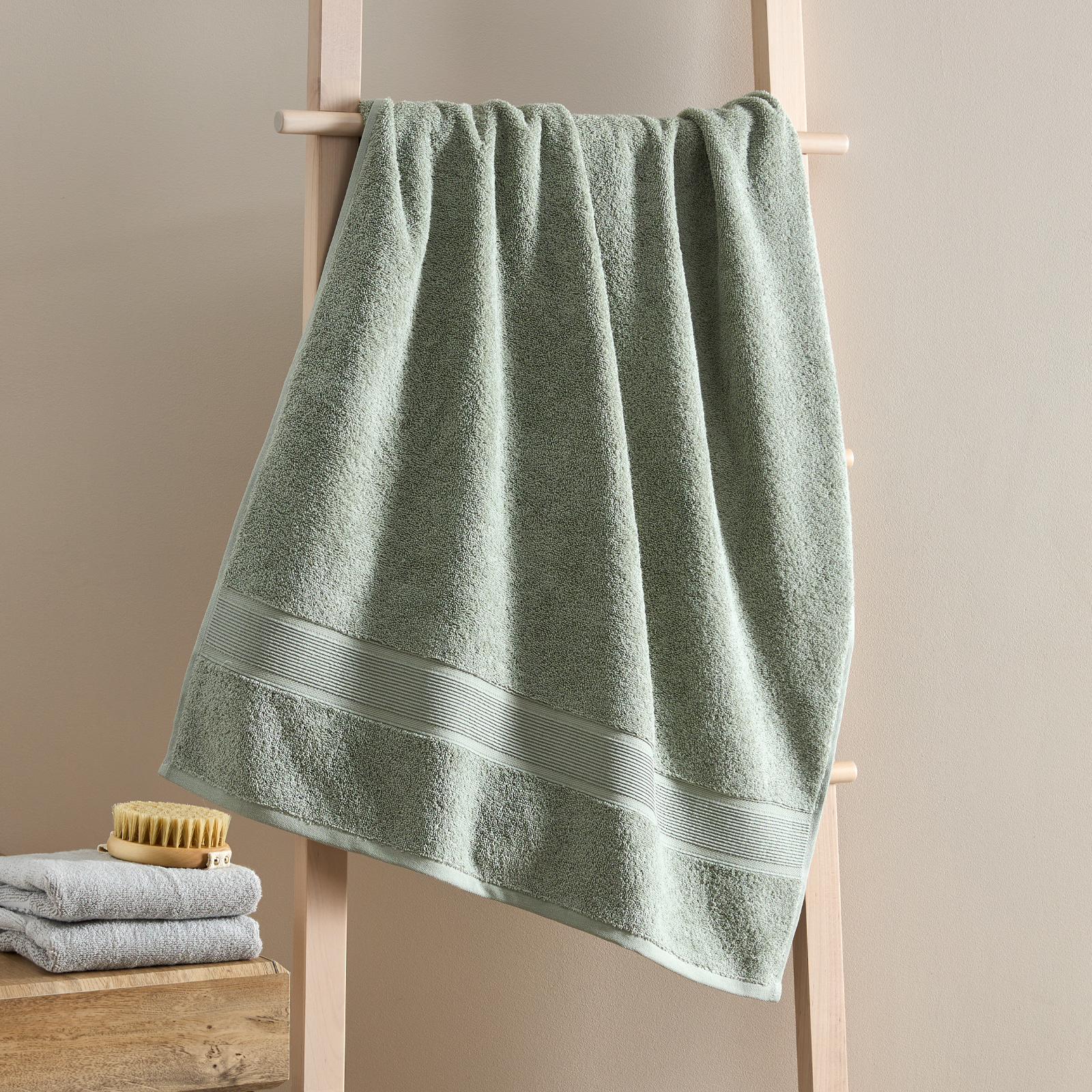 Полотенце махровое Classico, зеленое полотенце махровое mundotextil extra soft зелёное 70х140 см