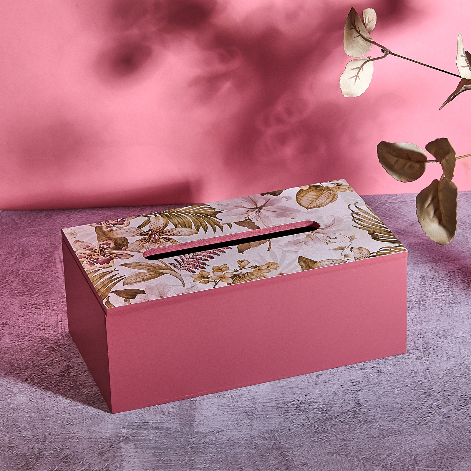 Коробка для салфеток Manfria CozyHome, цвет розовый, размер Один размер - фото 1