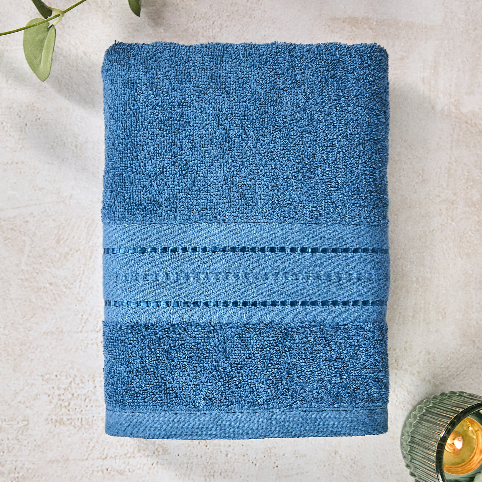 Полотенце махровое Basena, синее махровое полотенце bahar powder пудровое для ног 50х90 см