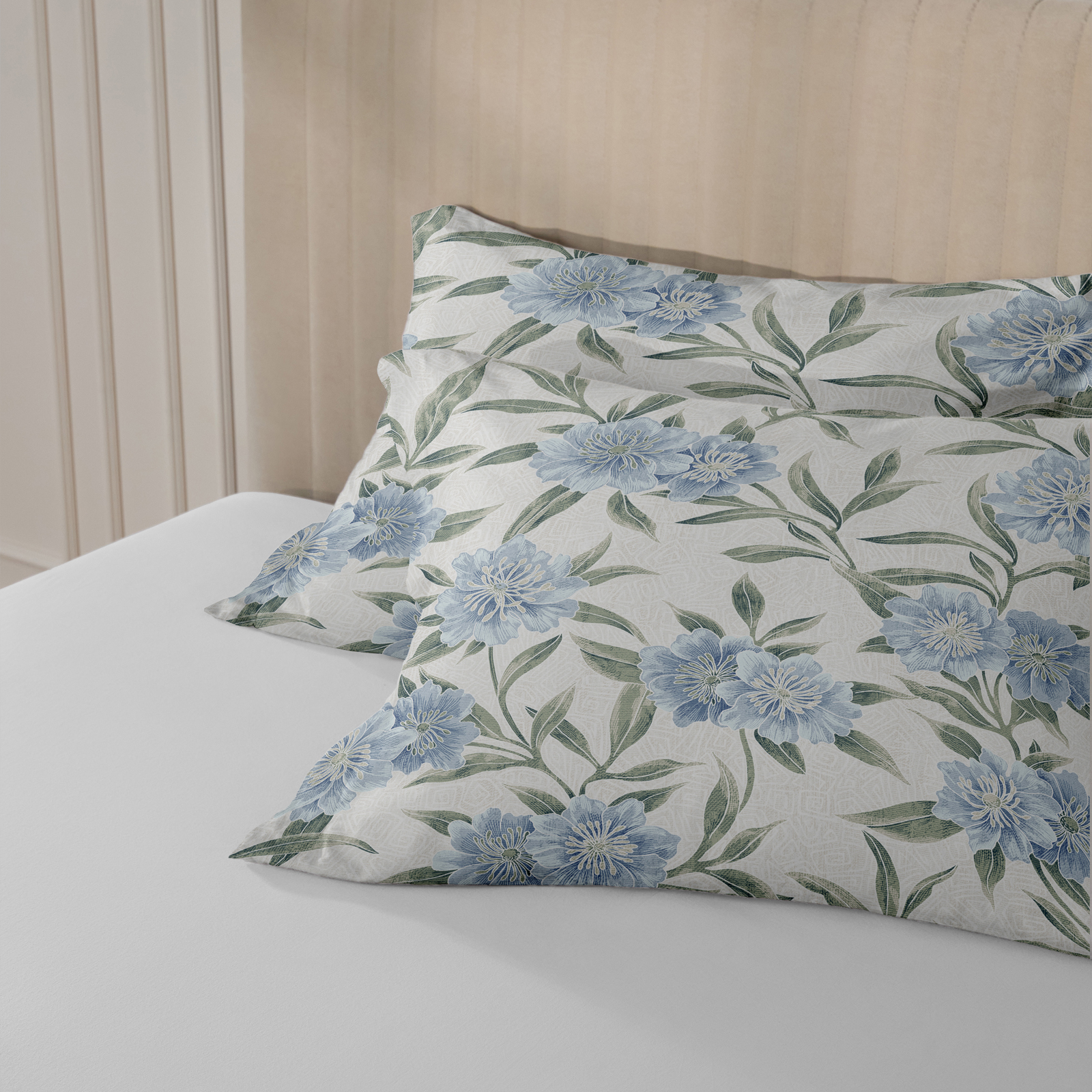 Комплект наволочек Эстелла (голубой) с ушками