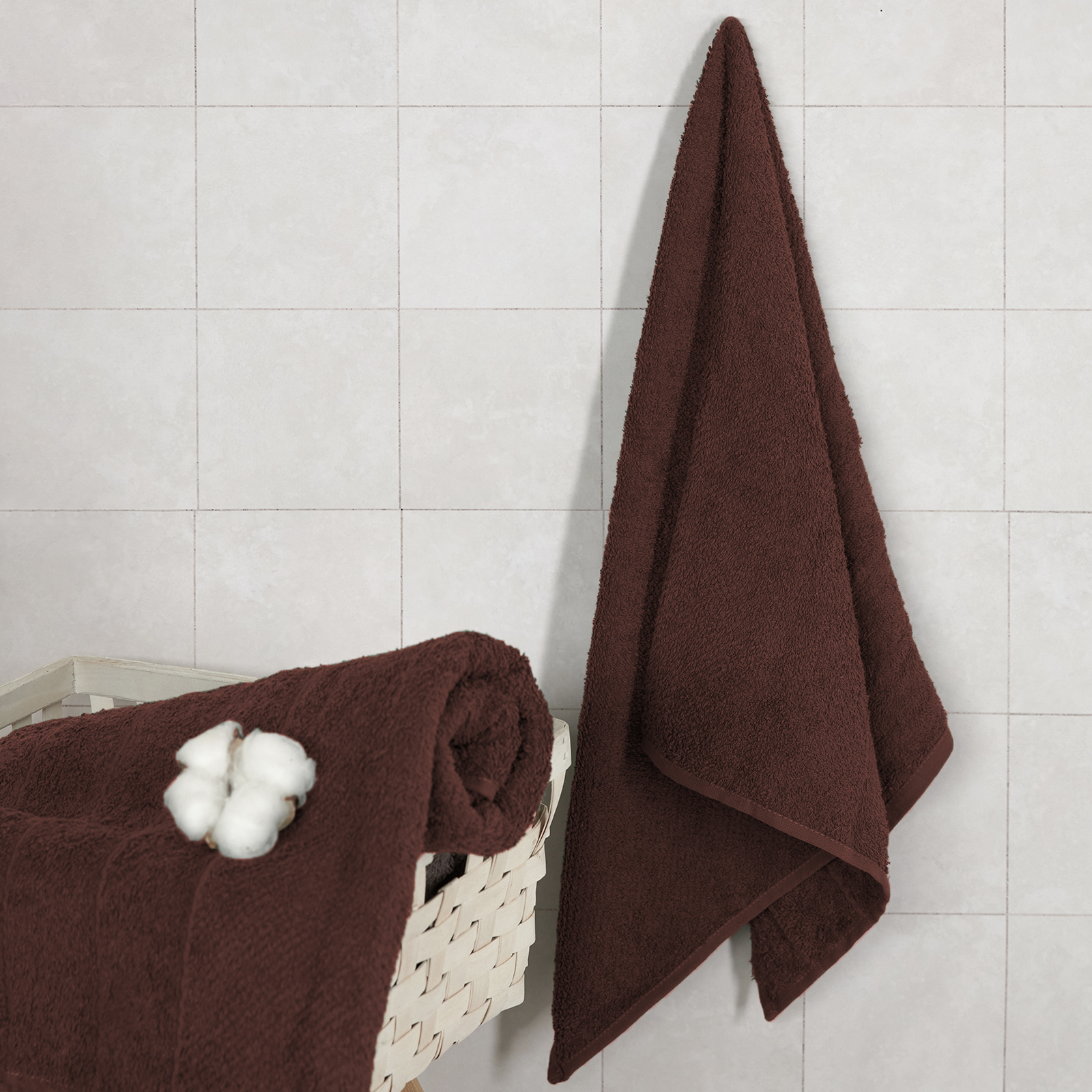 Полотенце махровое Олимп, шоколад полотенца махровое 50х90 см