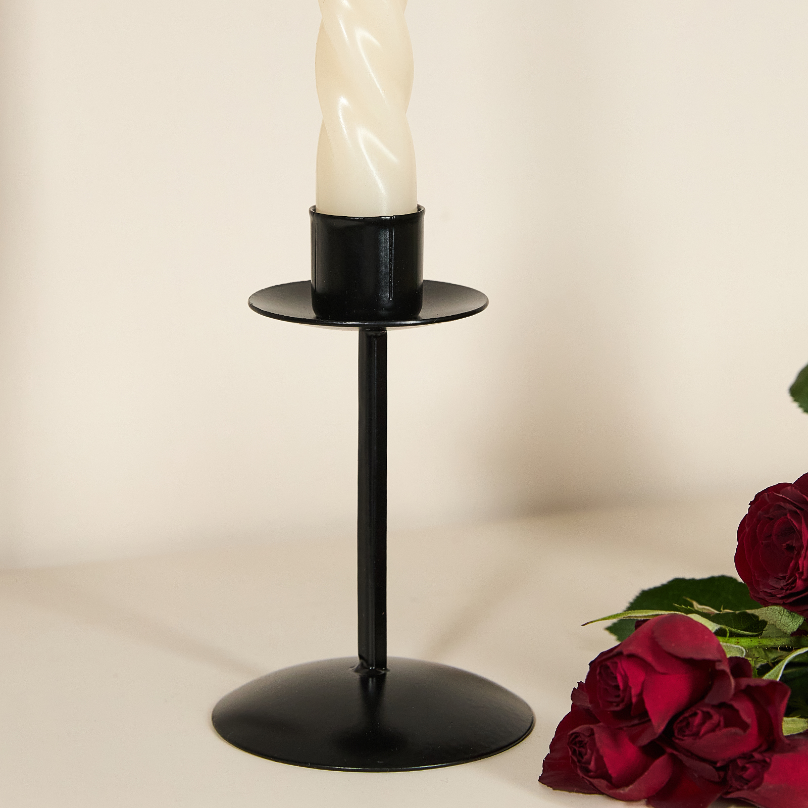 Подсвечник Классический/Classico на ножке, черный