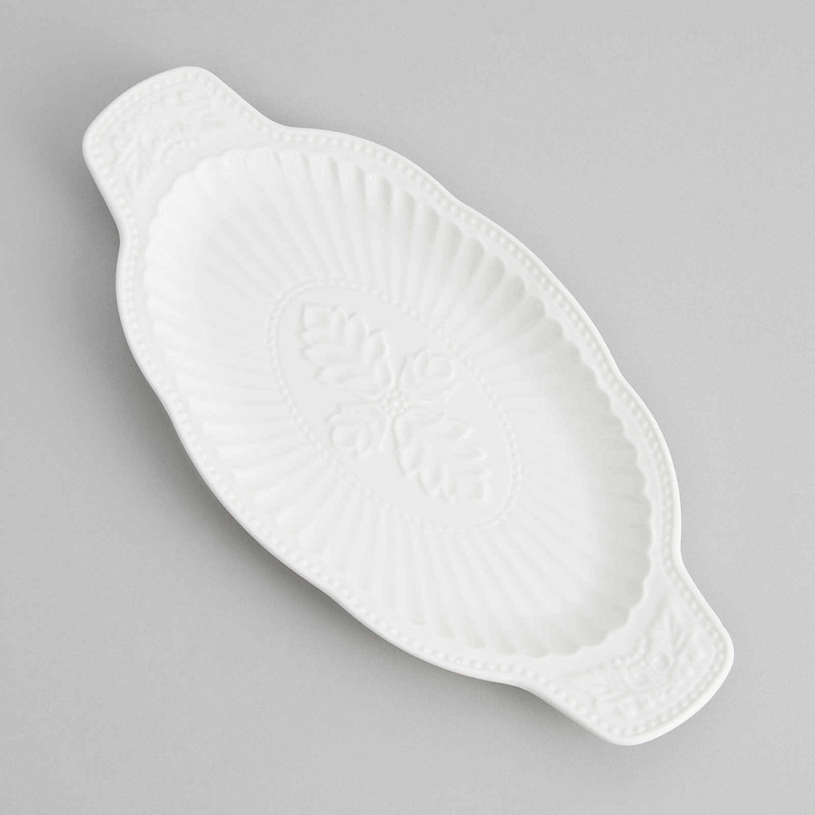 Блюдо Белое тиснение/Emboss White