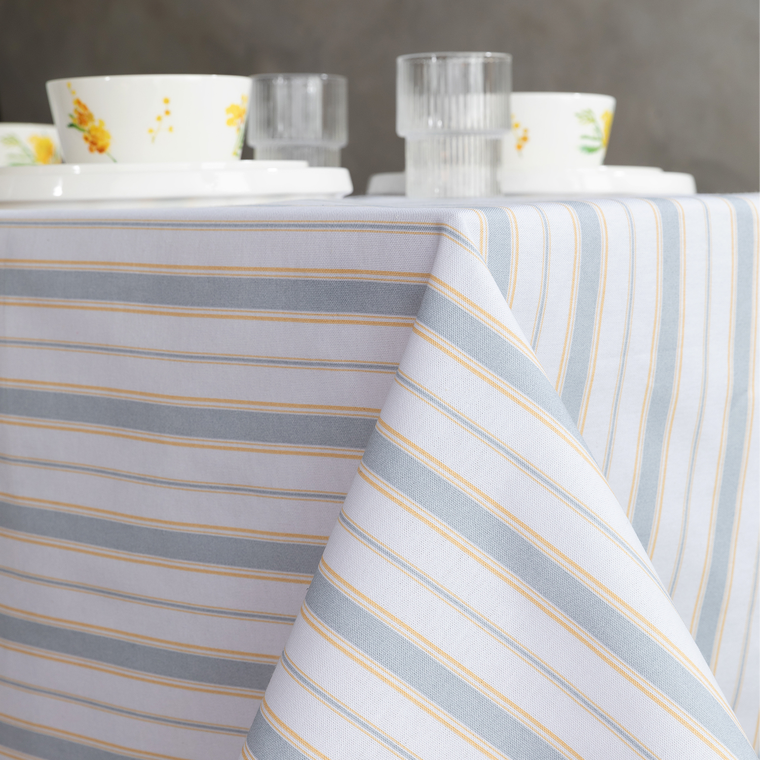 Скатерть Мимоза/Mimosa, серая