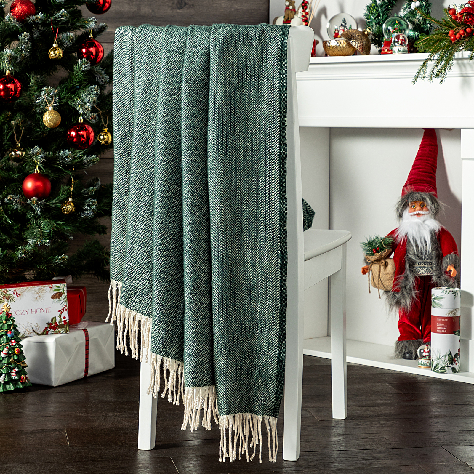 Плед Инес/Ines, зеленый