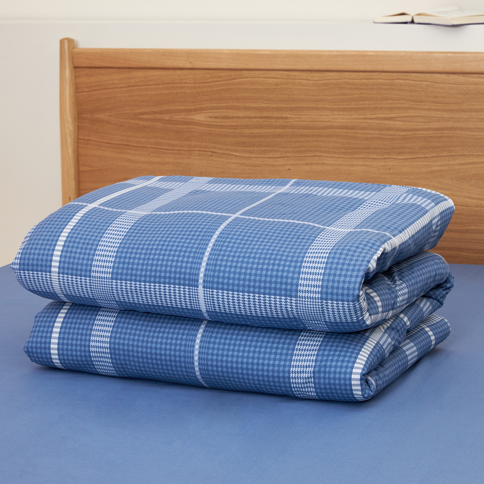 Пододеяльник Bonmarito, синий мягкая интерьерная кровать стефани 1400 бп м ткань синий