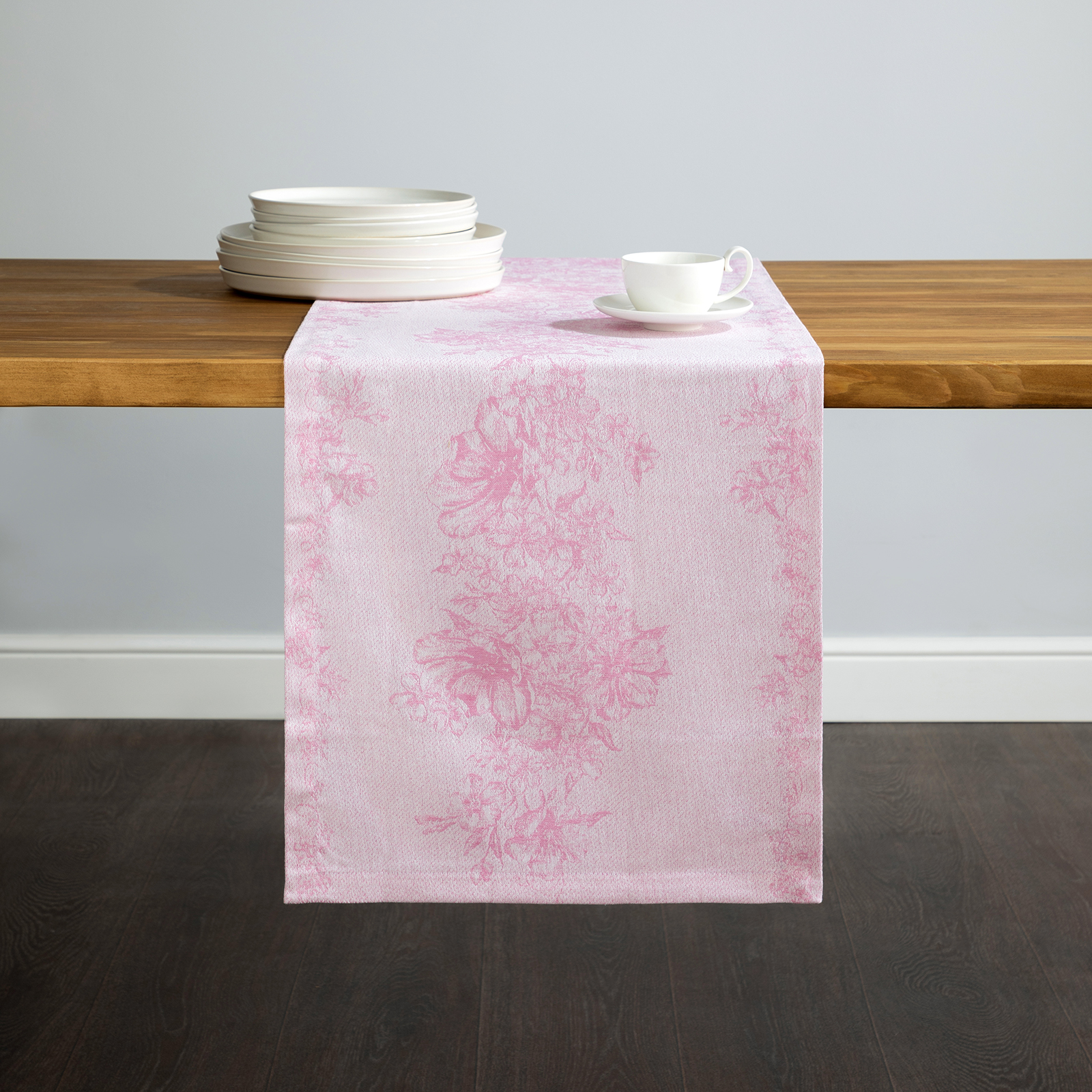 Скатерть-дорожка Милфлер/Milfler, розовая