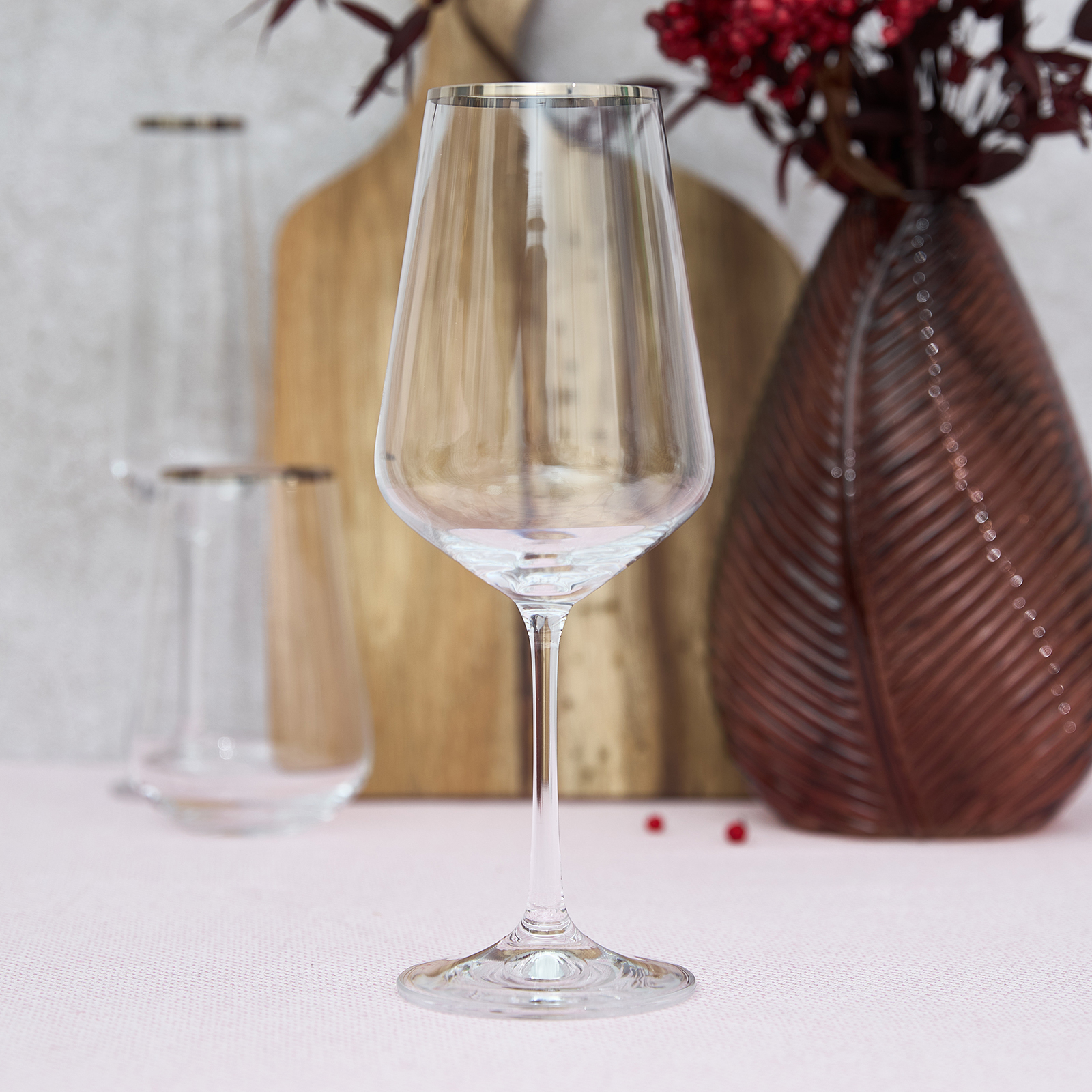 бокал для шампанского с гравировкой kasandra silver Бокал для вина Kasandra Silver