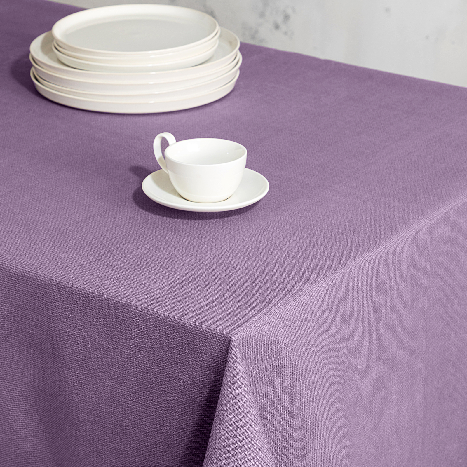 Скатерть Basic CozyHome, цвет фиолетовый, размер 145х145 - фото 5
