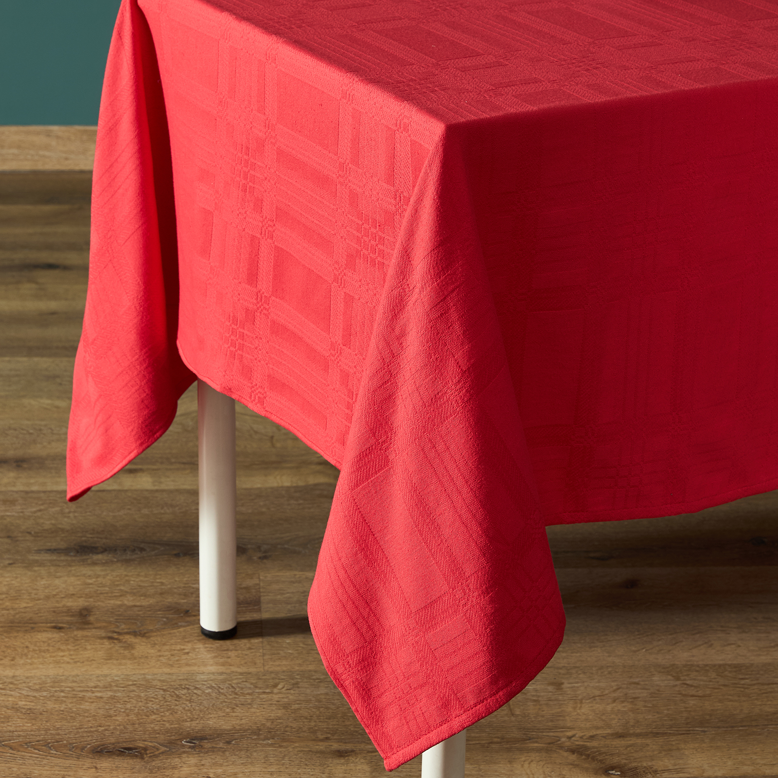 Скатерть Cellula, красная CozyHome, цвет красный, размер 150х200 - фото 2