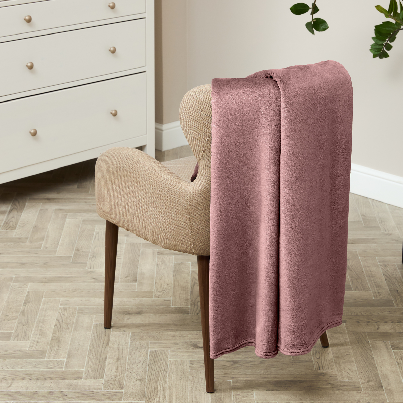 Плед Сверхмягкий/Supersoft, дымчато-розовый