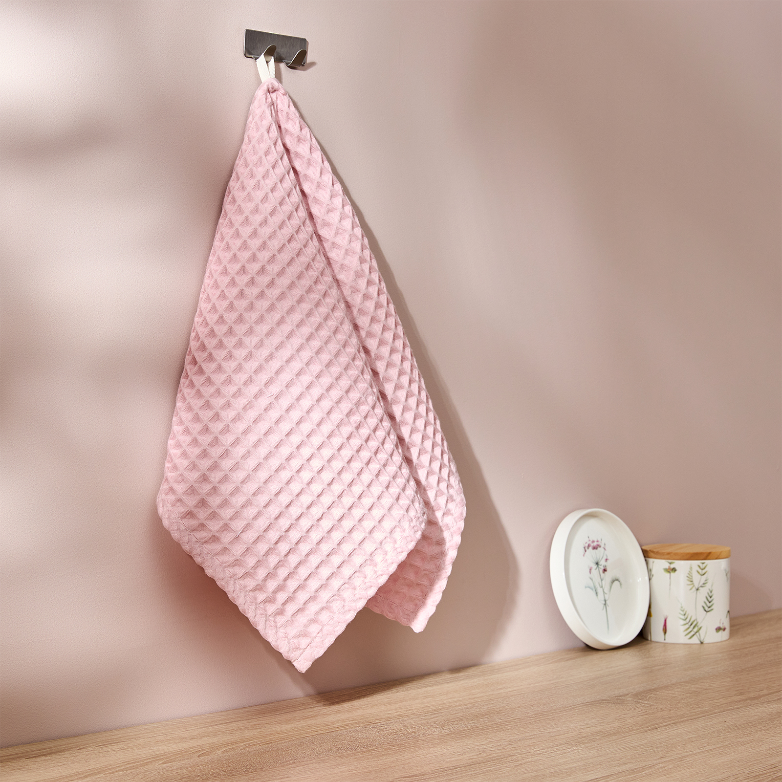 Полотенце Testurizzato, розовое вафельное полотенце вояж антрацит р 80х150