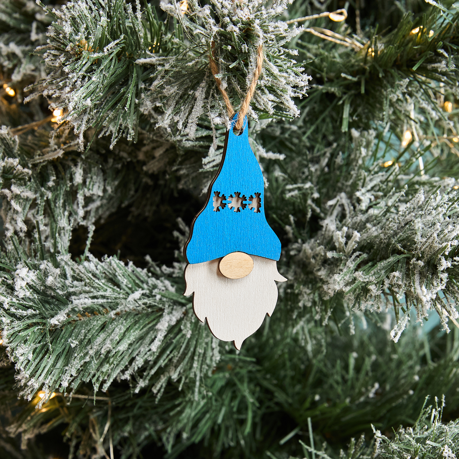Подвесная декорация Gnomo di legno, синяя CozyHome, цвет голубой, размер Один размер