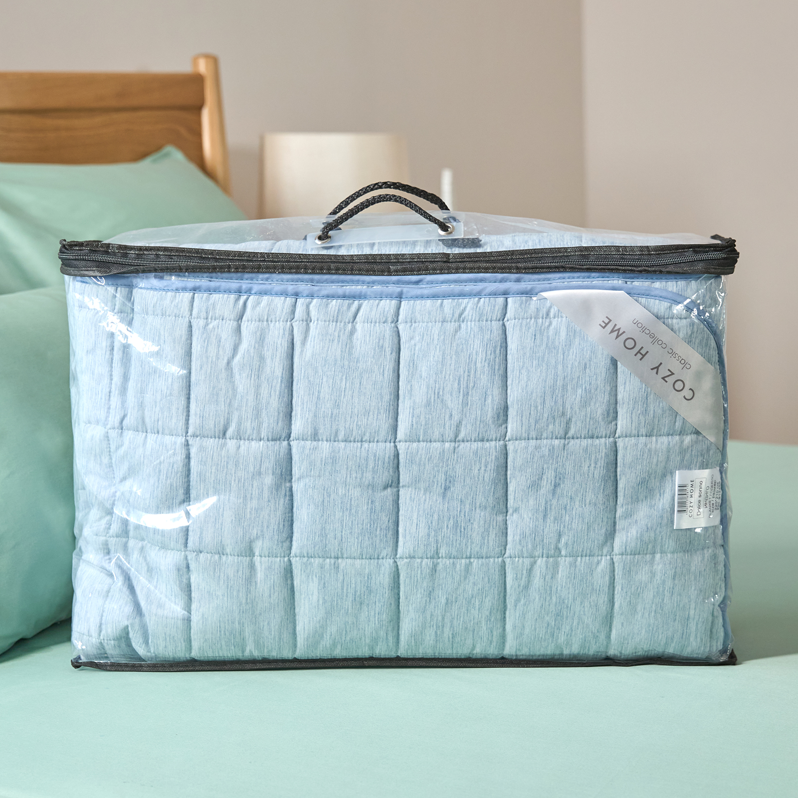 Одеяло стеганное окантованное Dolce sonno CozyHome, цвет индиго, размер Полутораспальный - фото 6