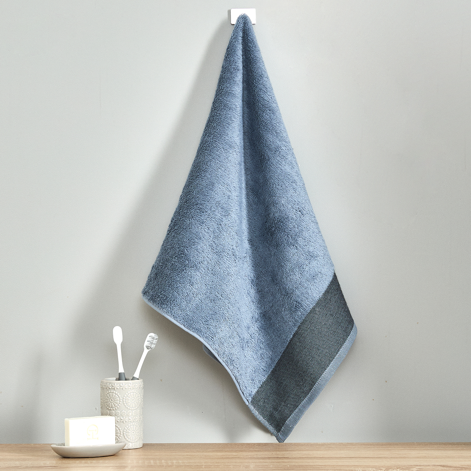 Полотенце махровое Giorgio, синее полотенце махровое mundotextil extra soft салатовое 70х140 см