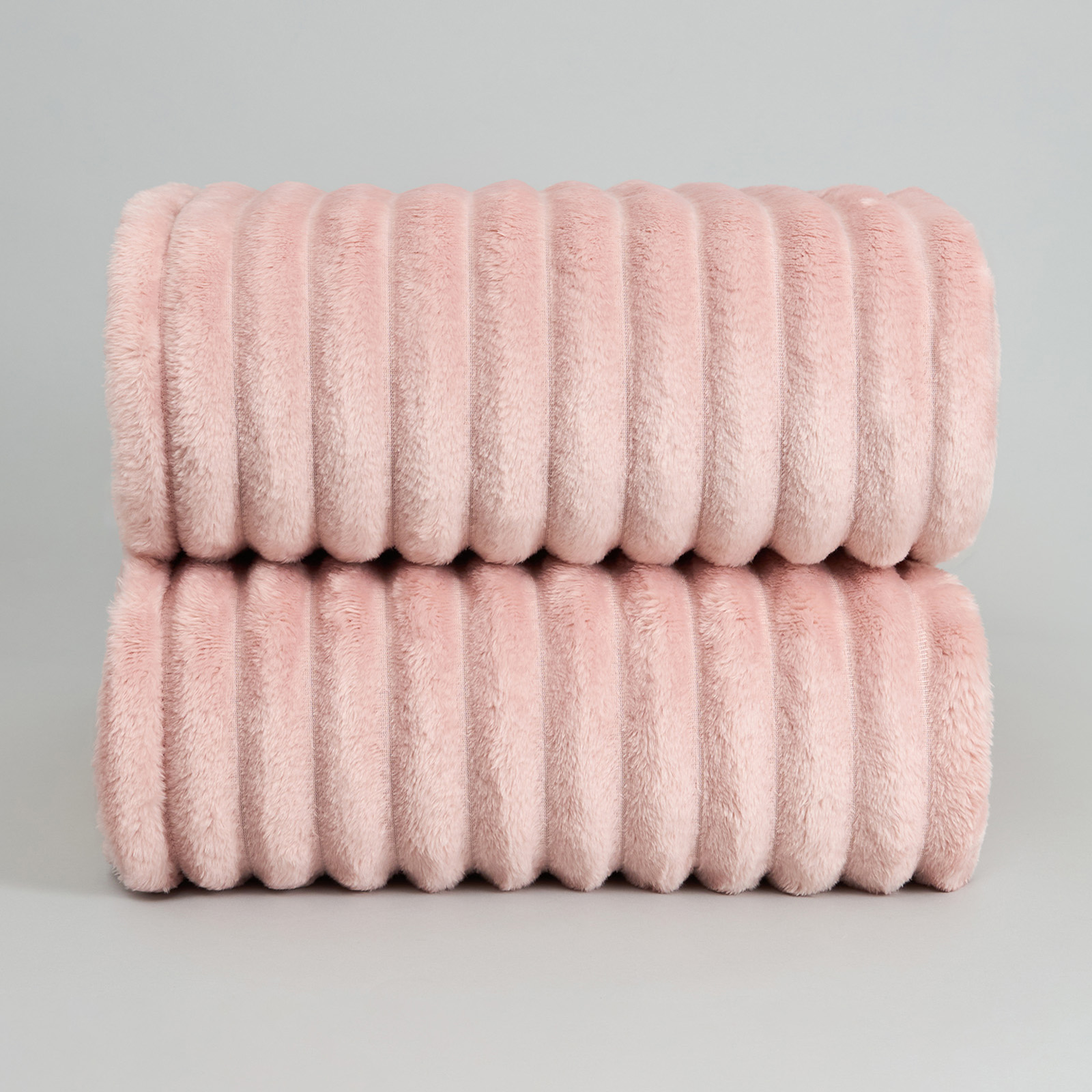 Плед Мягкая полоска/Soft strip, розовый